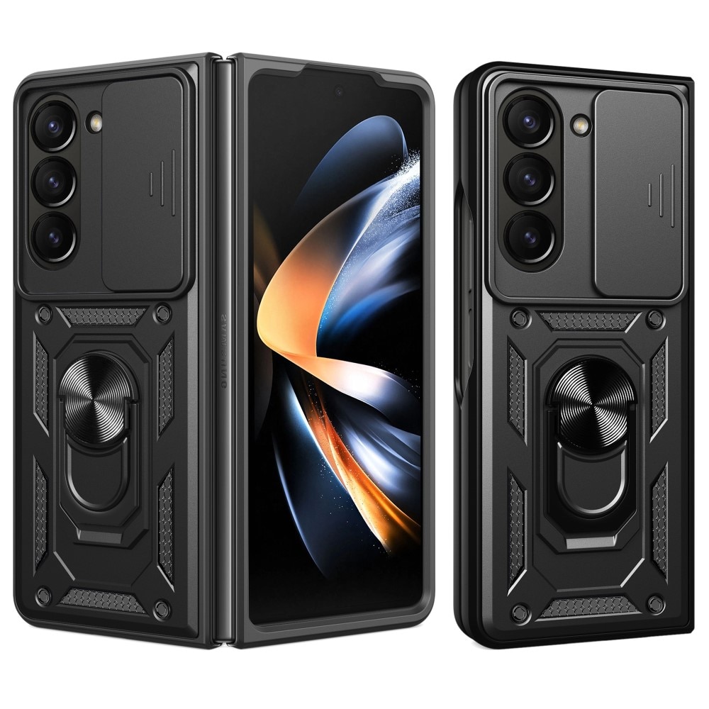 Funda híbrida Tech Ring y Protector Cámara Samsung Galaxy Z Fold 6, negro
