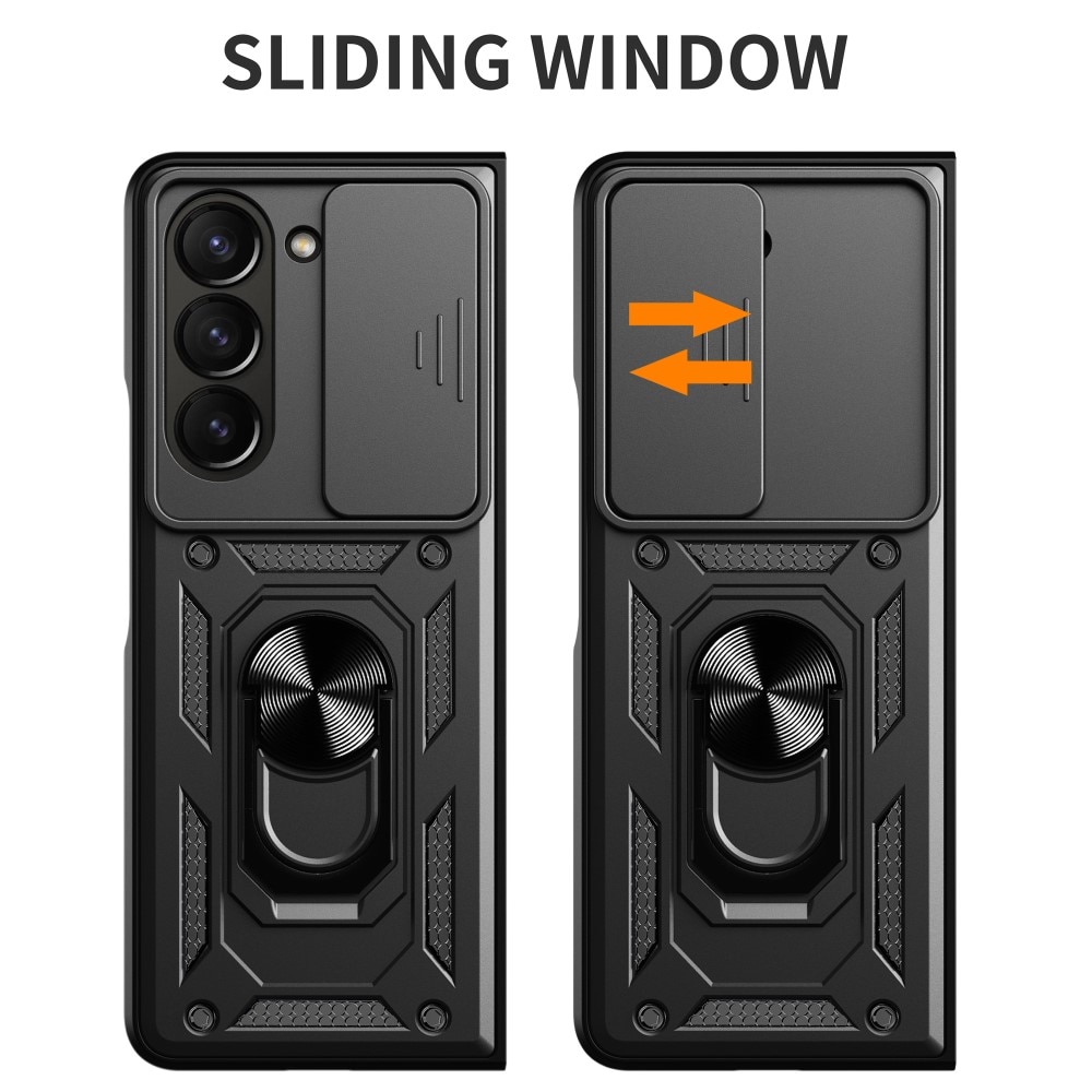 Funda híbrida Tech Ring y Protector Cámara Samsung Galaxy Z Fold 6, negro