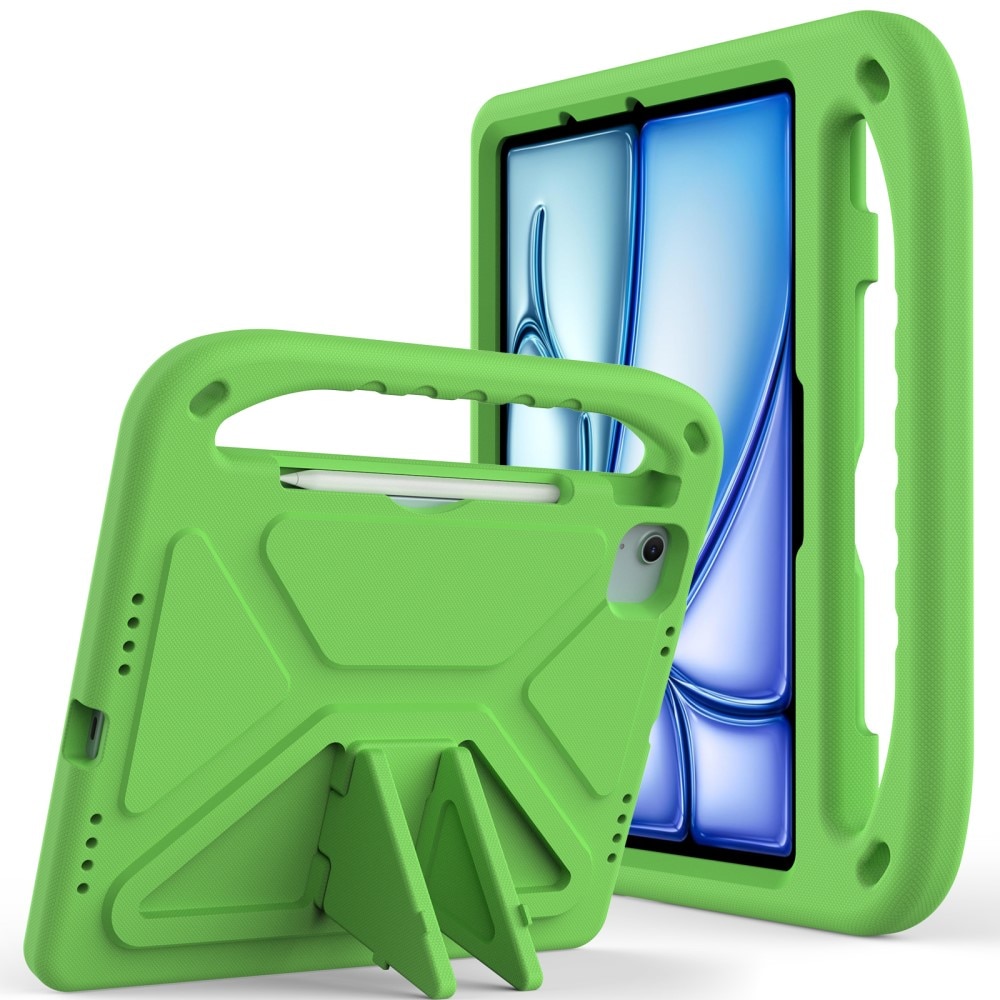Funda EVA con asa para niños para Apple iPad Air 11 7th Gen (2025) verde