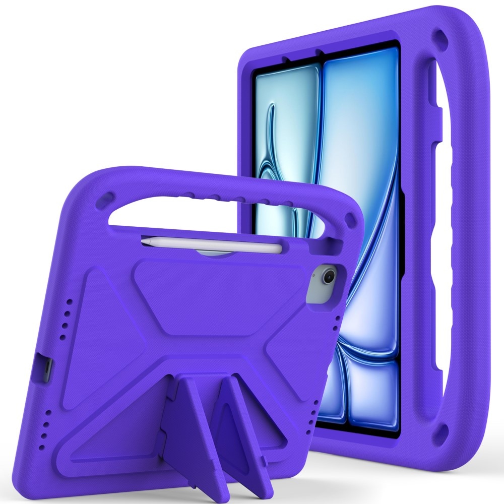 Funda EVA con asa para niños para Apple iPad Air 11 7th Gen (2025) violeta