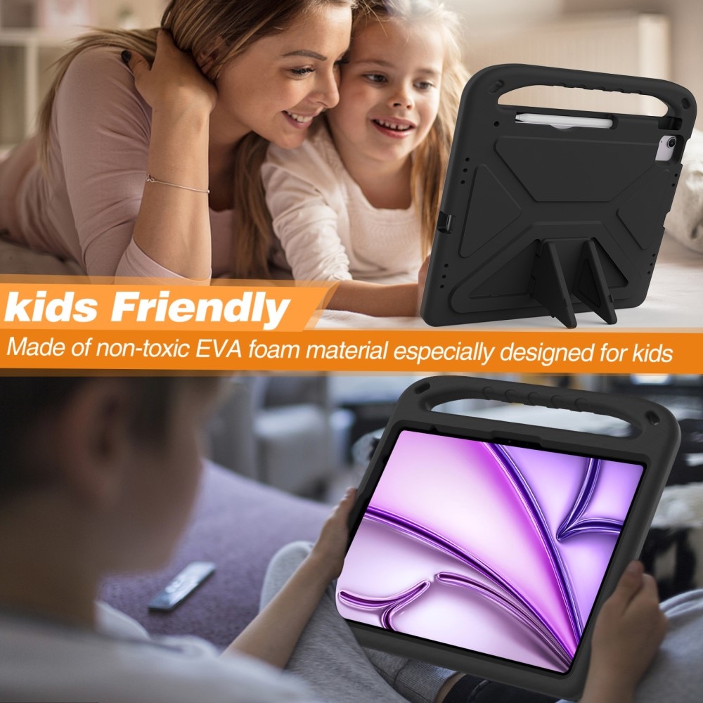 Funda EVA con asa para niños para iPad Pro 13 7th Gen (2024) negro
