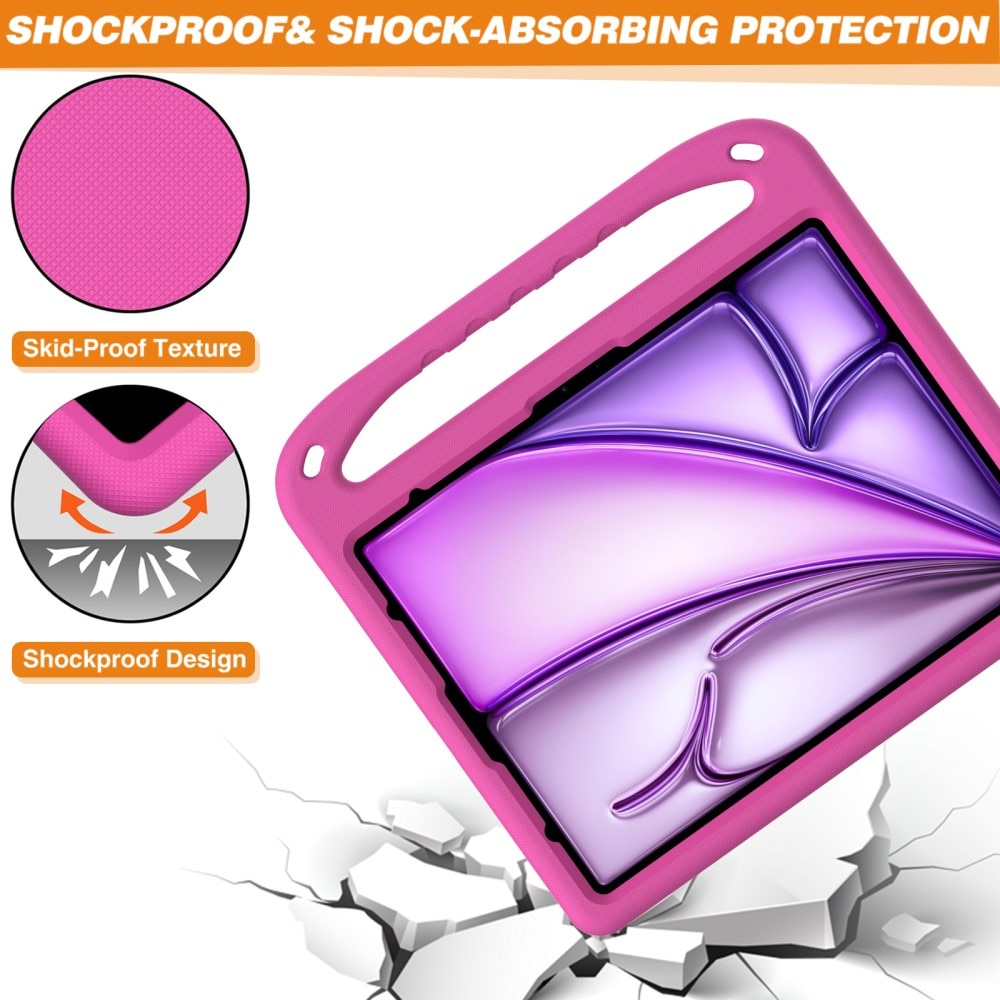 Funda EVA con asa para niños para iPad Pro 13 7th Gen (2024) rosado