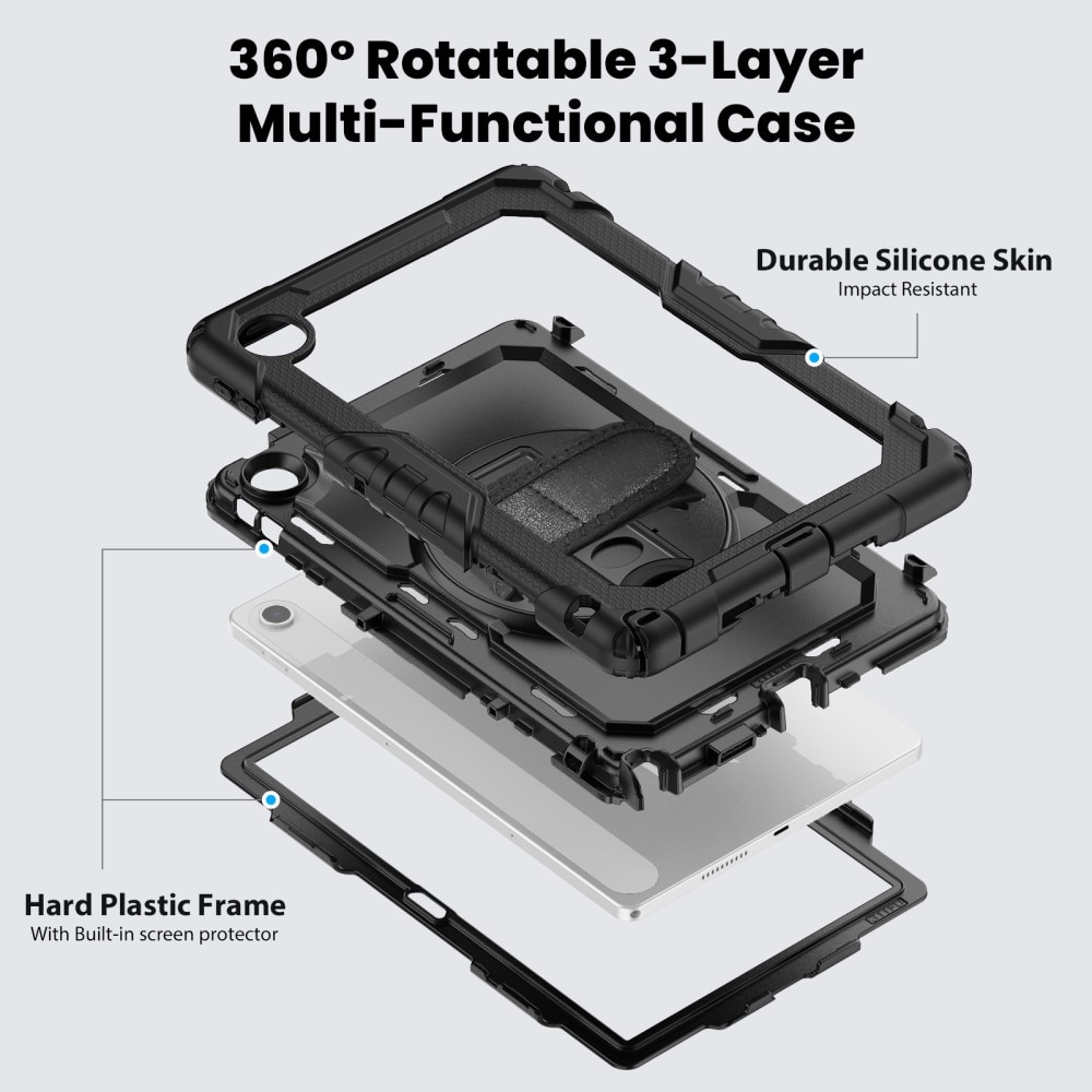 Full Protection Funda híbrida a prueba de golpes Correa el hombro  Lenovo Tab negro