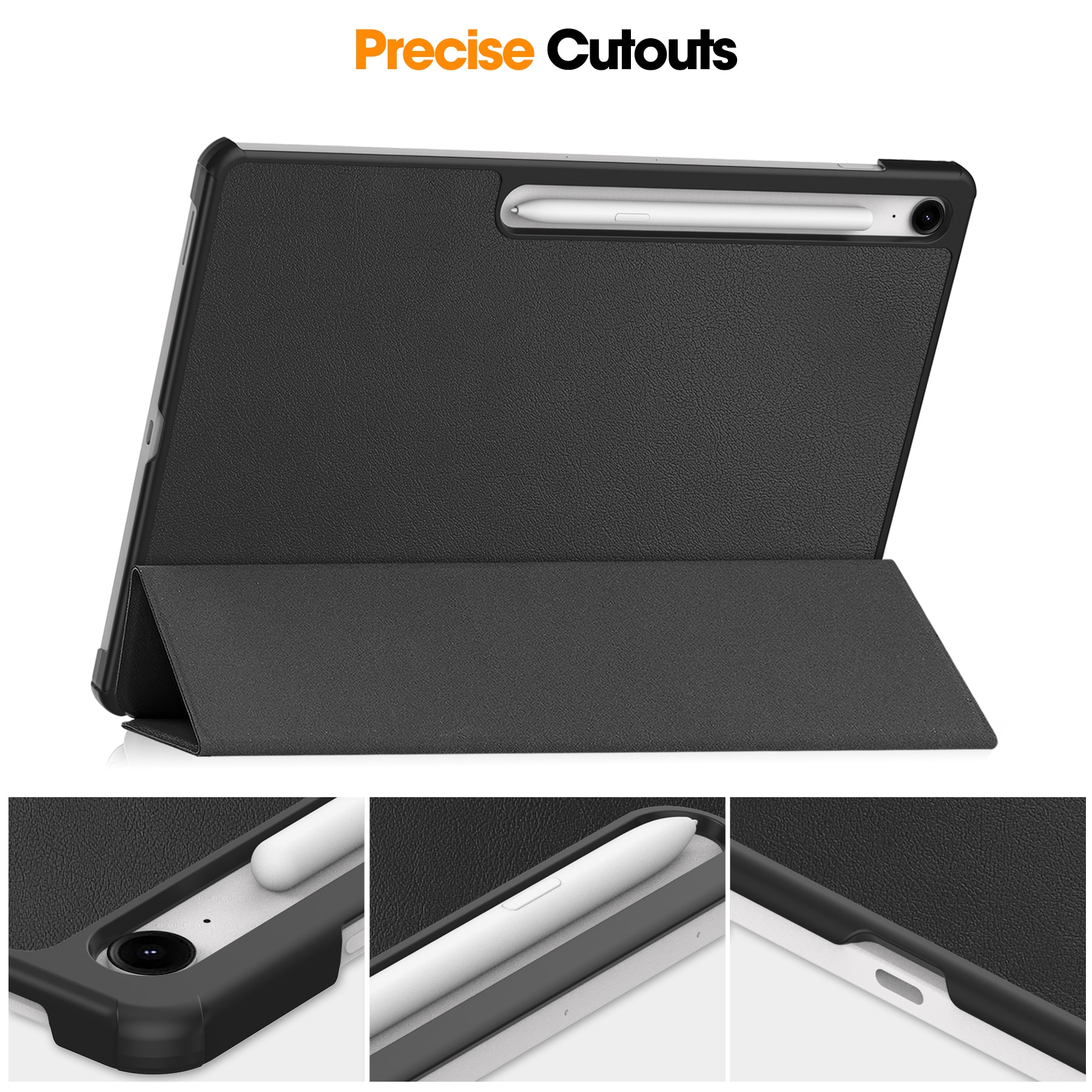 Funda Tri-Fold Samsung Galaxy Tab S10 FE Plus Negro