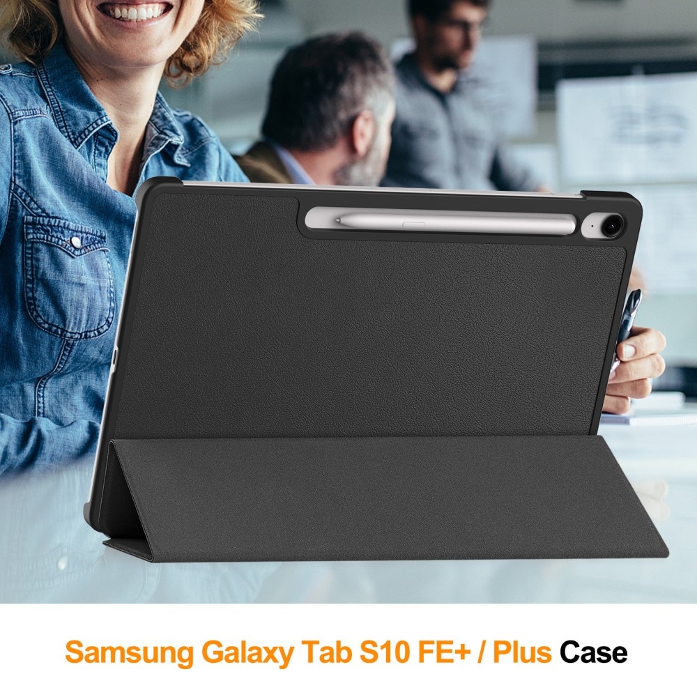 Funda Tri-Fold con portalápices Samsung Galaxy Tab S10 FE Pluss negro