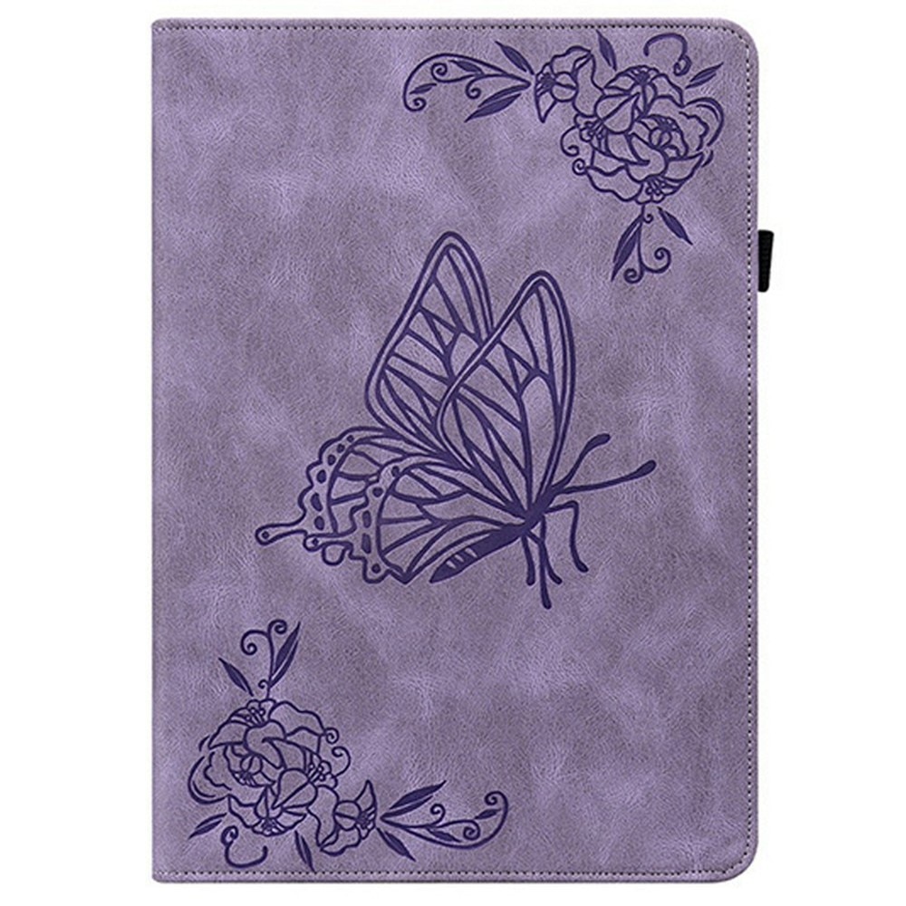 Funda de cuero con mariposas  Lenovo Tab Púrpura