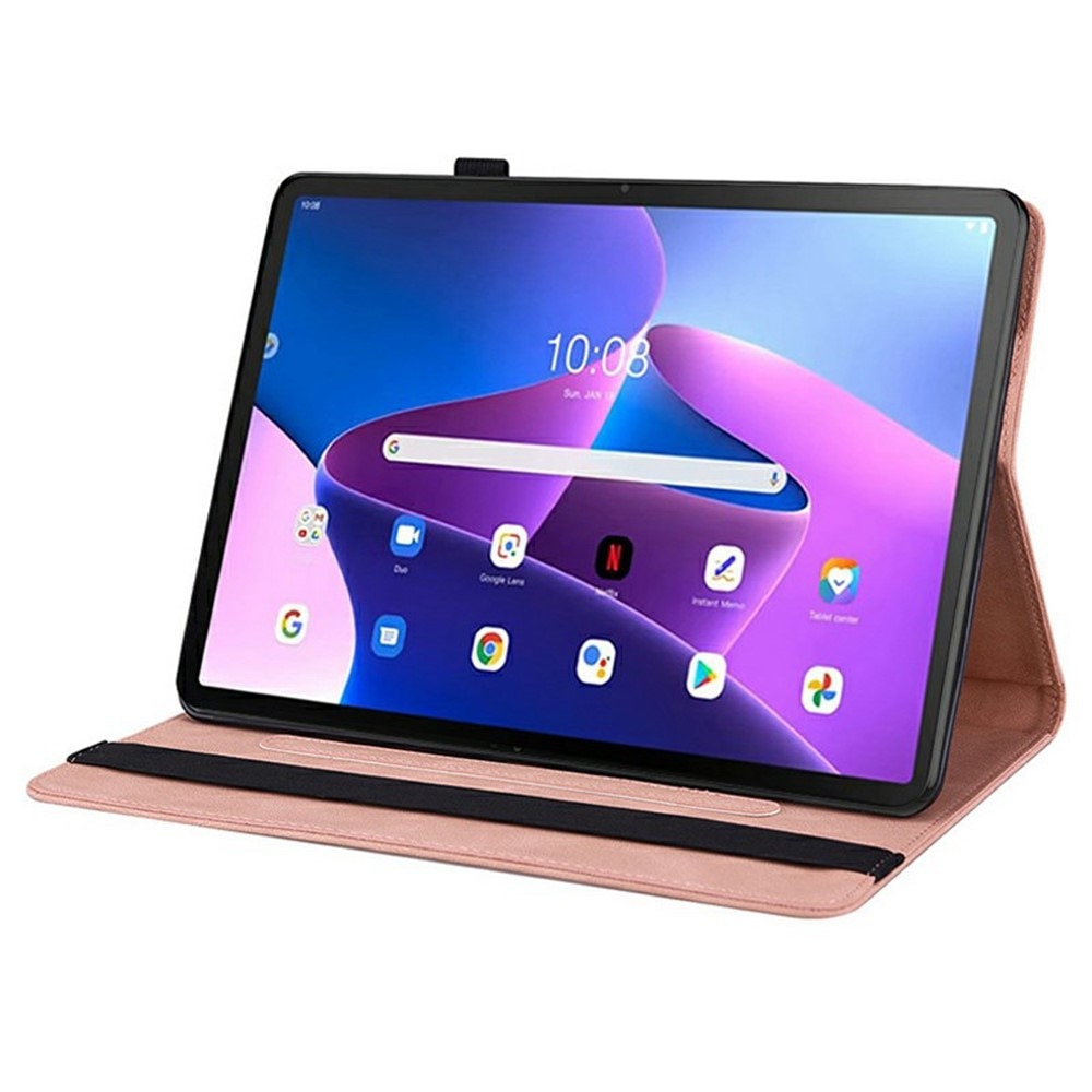 Funda de cuero con mariposas  Lenovo Tab Rosa