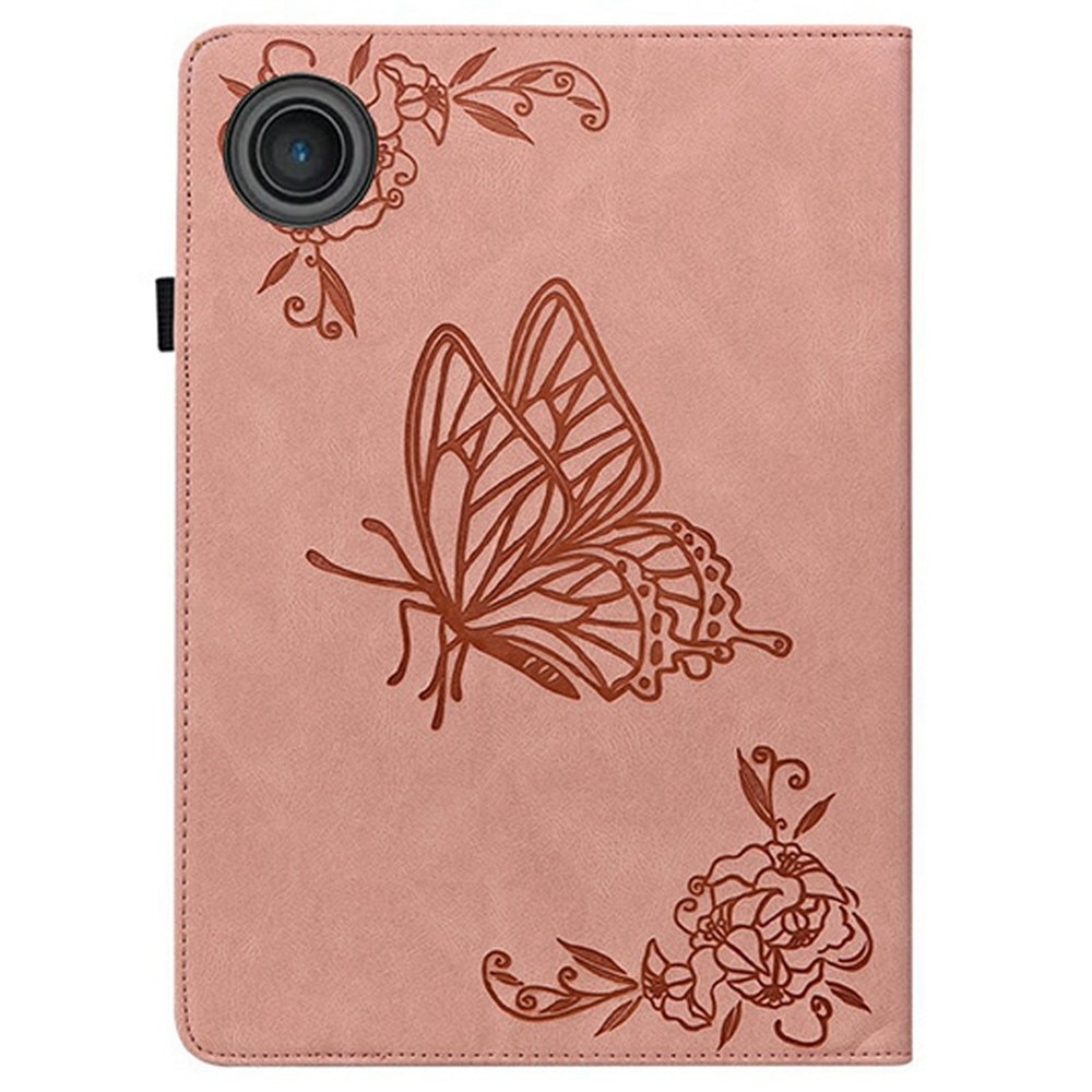 Funda de cuero con mariposas  Lenovo Tab Rosa