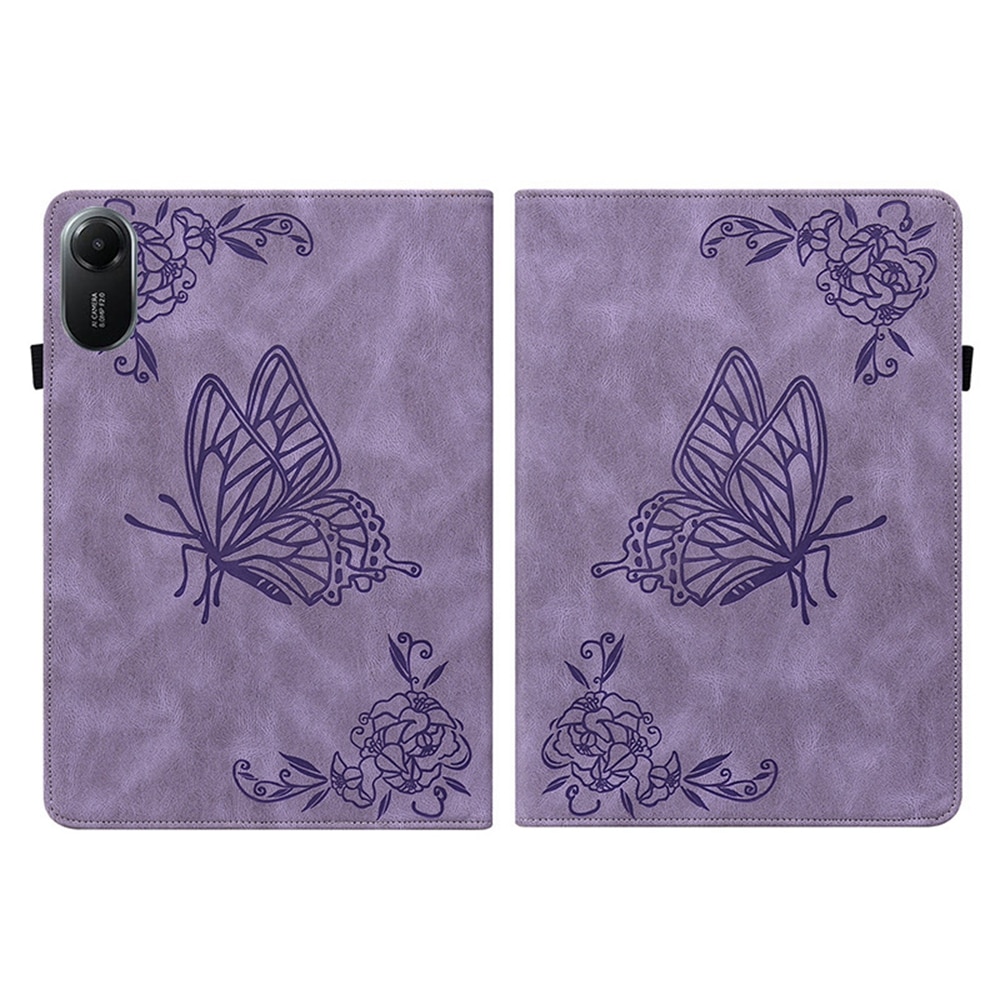 Funda de cuero con mariposas Xiaomi Redmi Pad 2 Púrpura