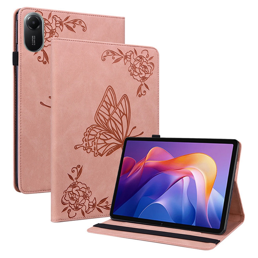 Funda de cuero con mariposas Xiaomi Redmi Pad 2 Rosa