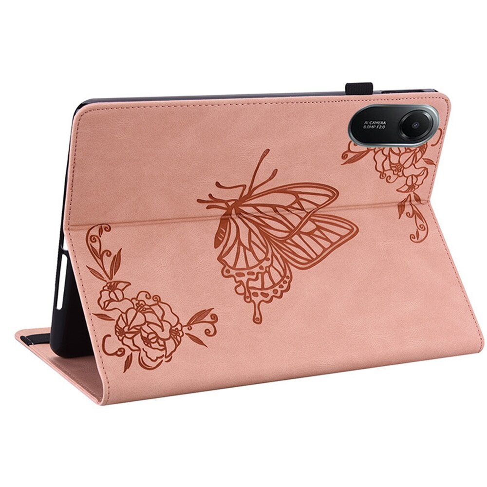 Funda de cuero con mariposas Xiaomi Redmi Pad 2 Rosa
