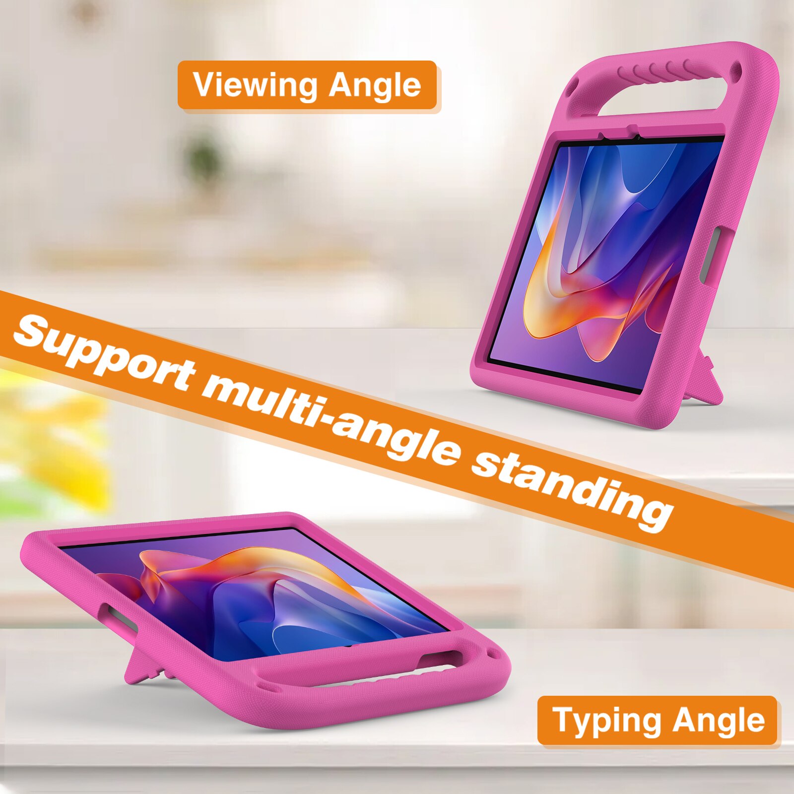 Funda EVA con asa para niños para Xiaomi Redmi Pad 2 Rosa