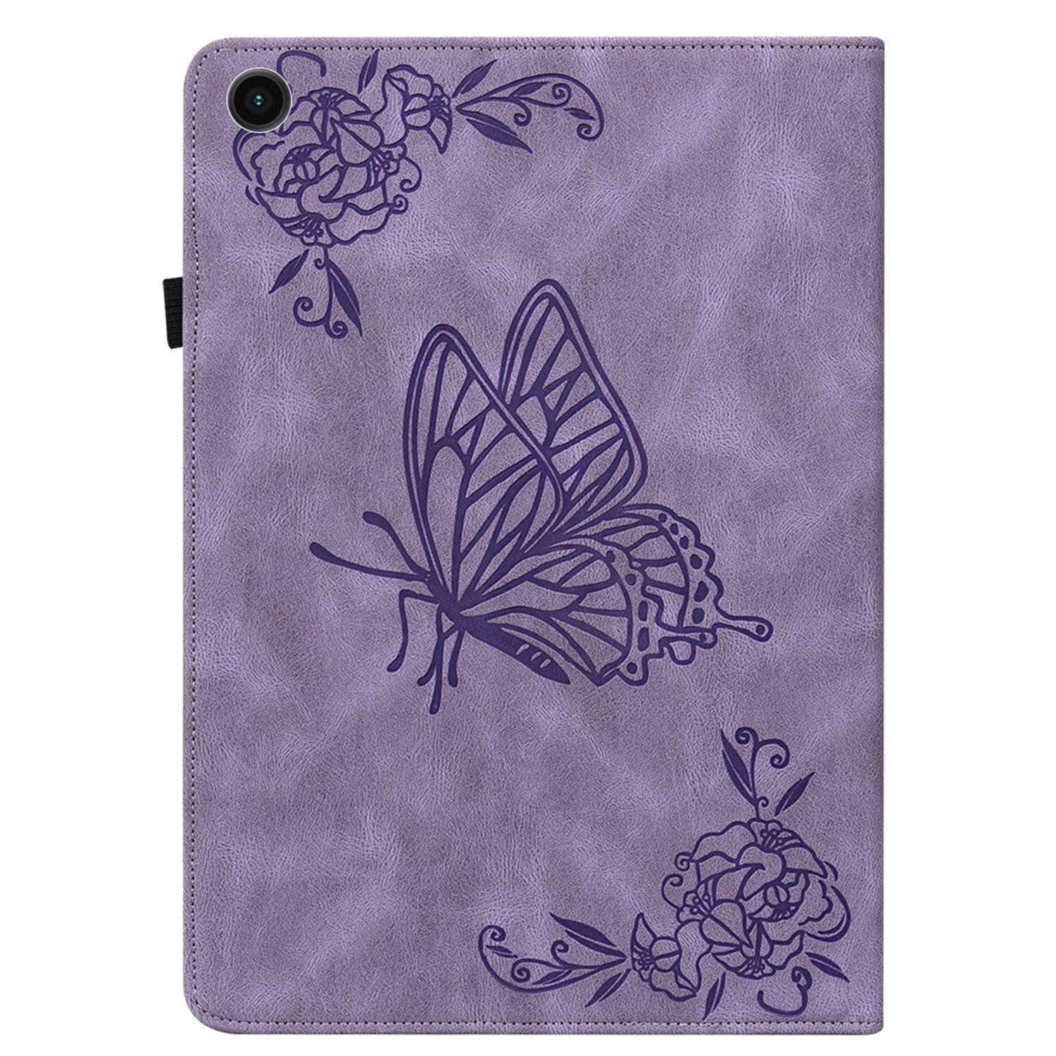 Funda de cuero con mariposas Samsung Galaxy Tab A11 Plus Púrpura
