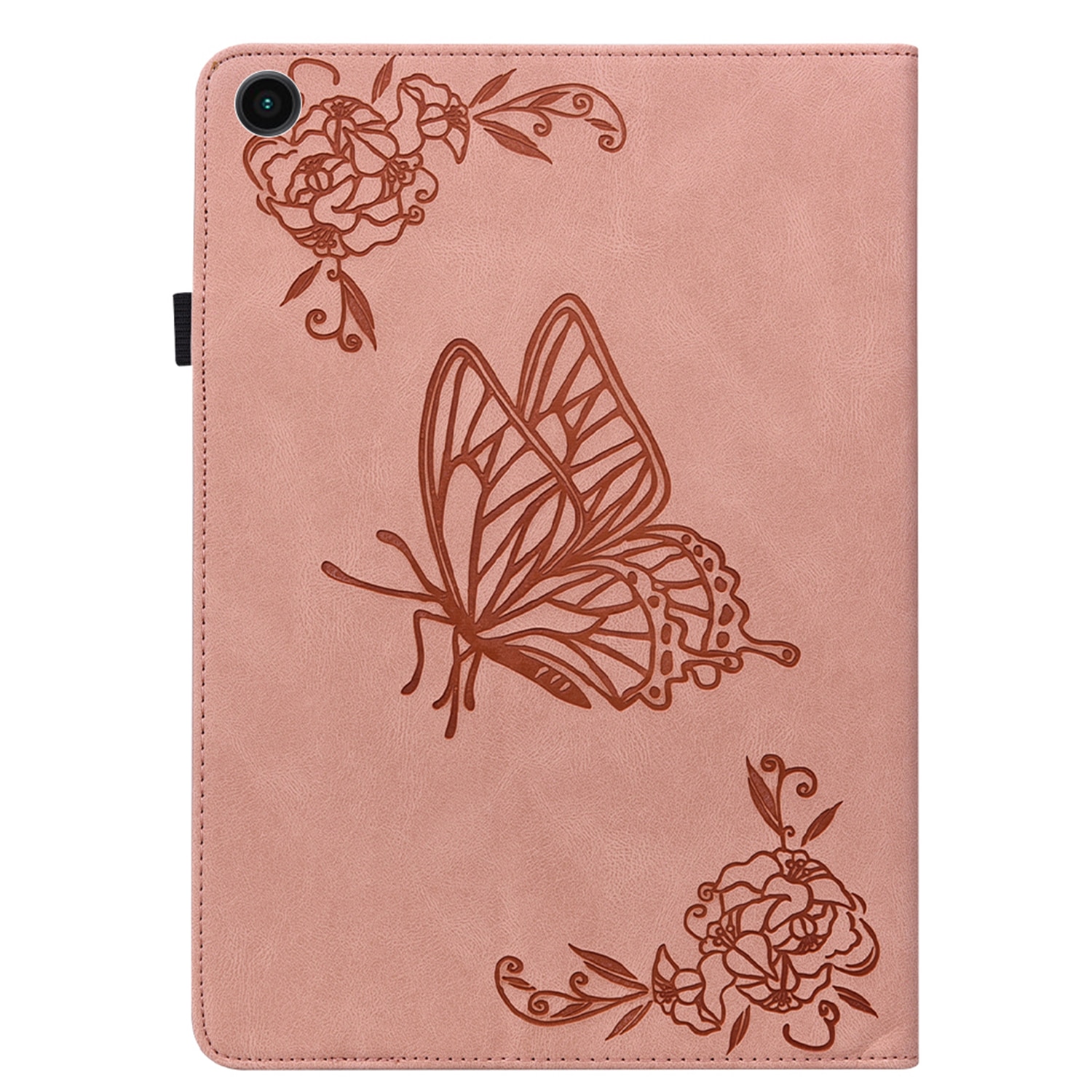 Funda de cuero con mariposas Samsung Galaxy Tab A11 Plus Rosa