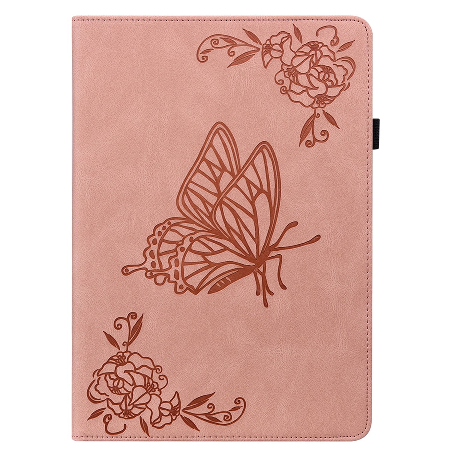 Funda de cuero con mariposas Samsung Galaxy Tab A11 Plus Rosa