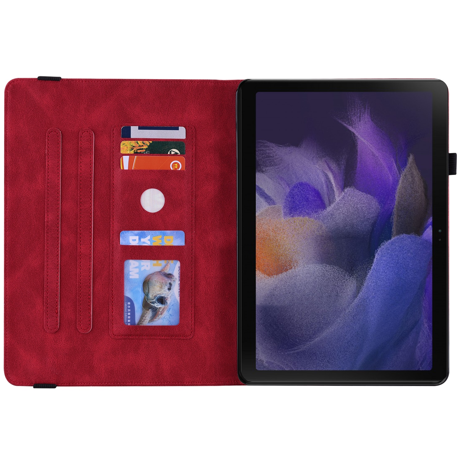 Funda de cuero con mariposas Samsung Galaxy Tab A11 Plus Rojo
