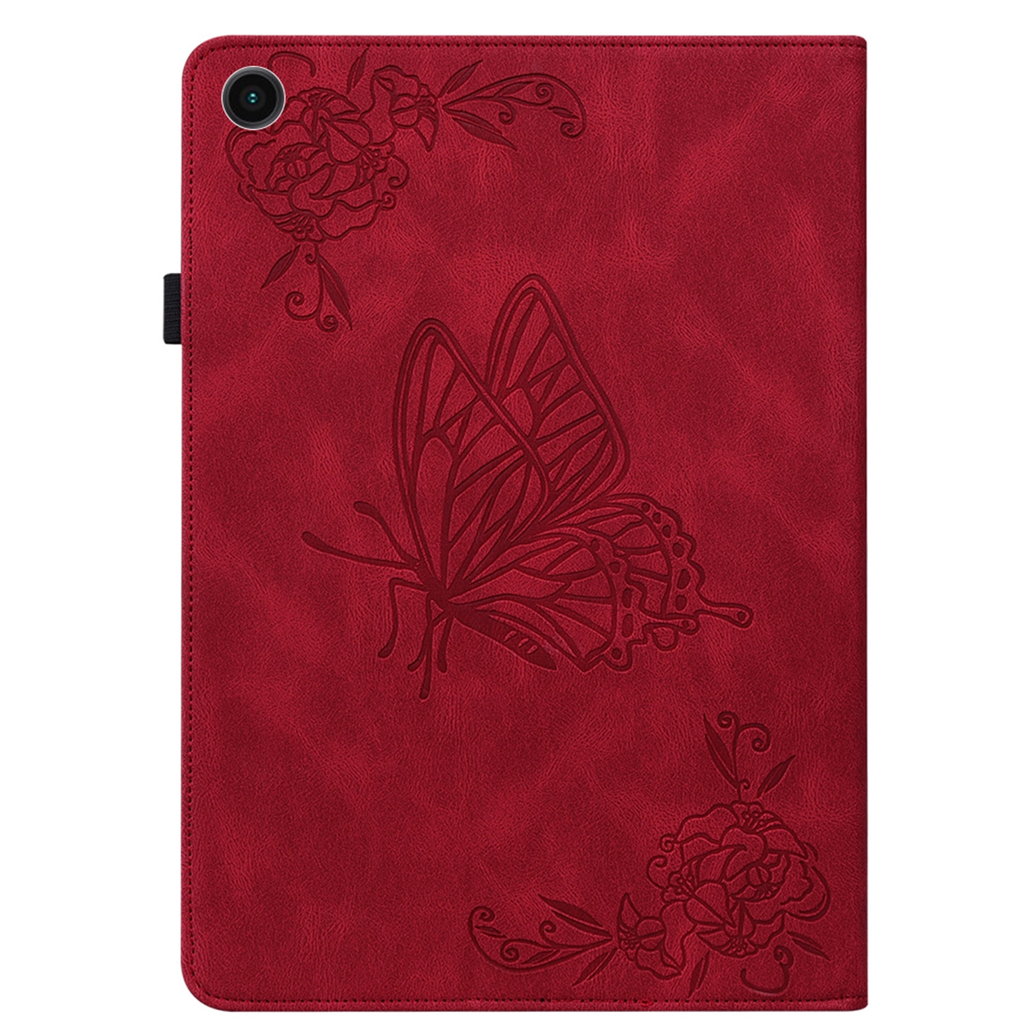 Funda de cuero con mariposas Samsung Galaxy Tab A11 Plus Rojo