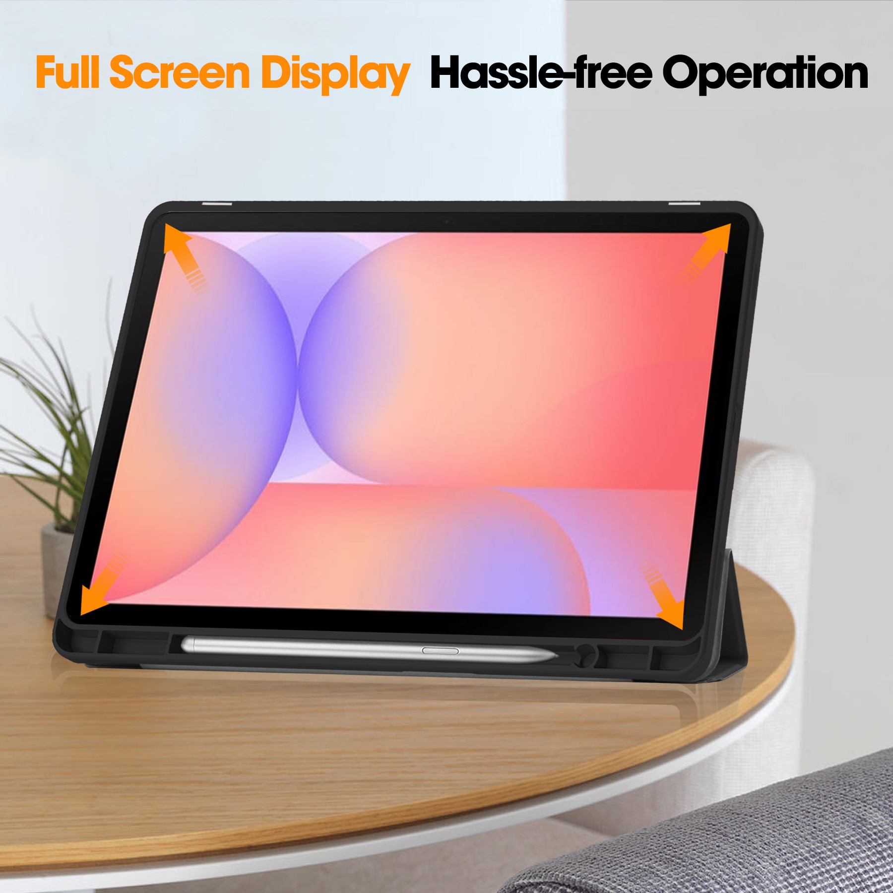 Funda Tri-Fold con portalápices Samsung Galaxy Tab S10 Lites Negro