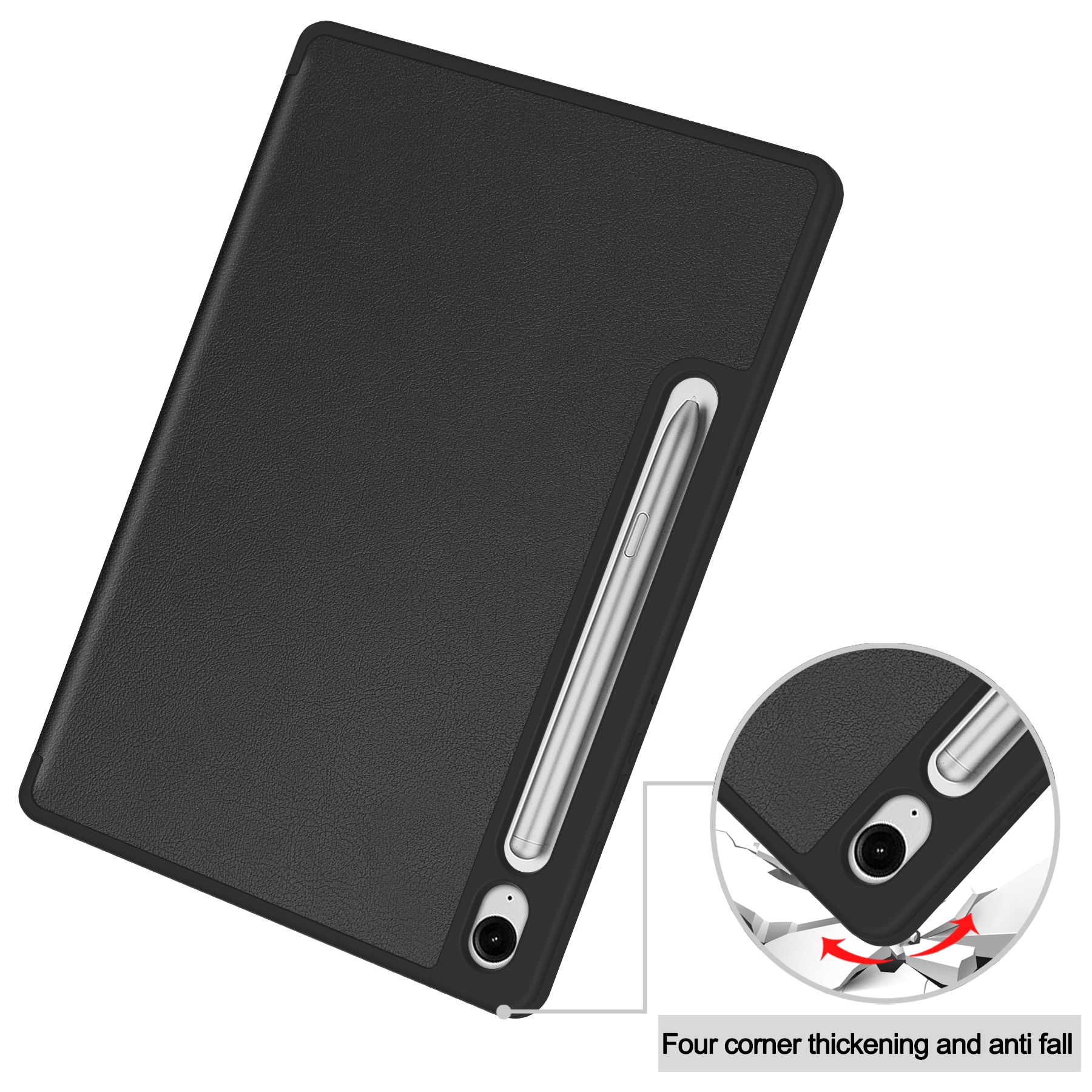 Funda Tri-Fold con portalápices Samsung Galaxy Tab S10 Lites Negro