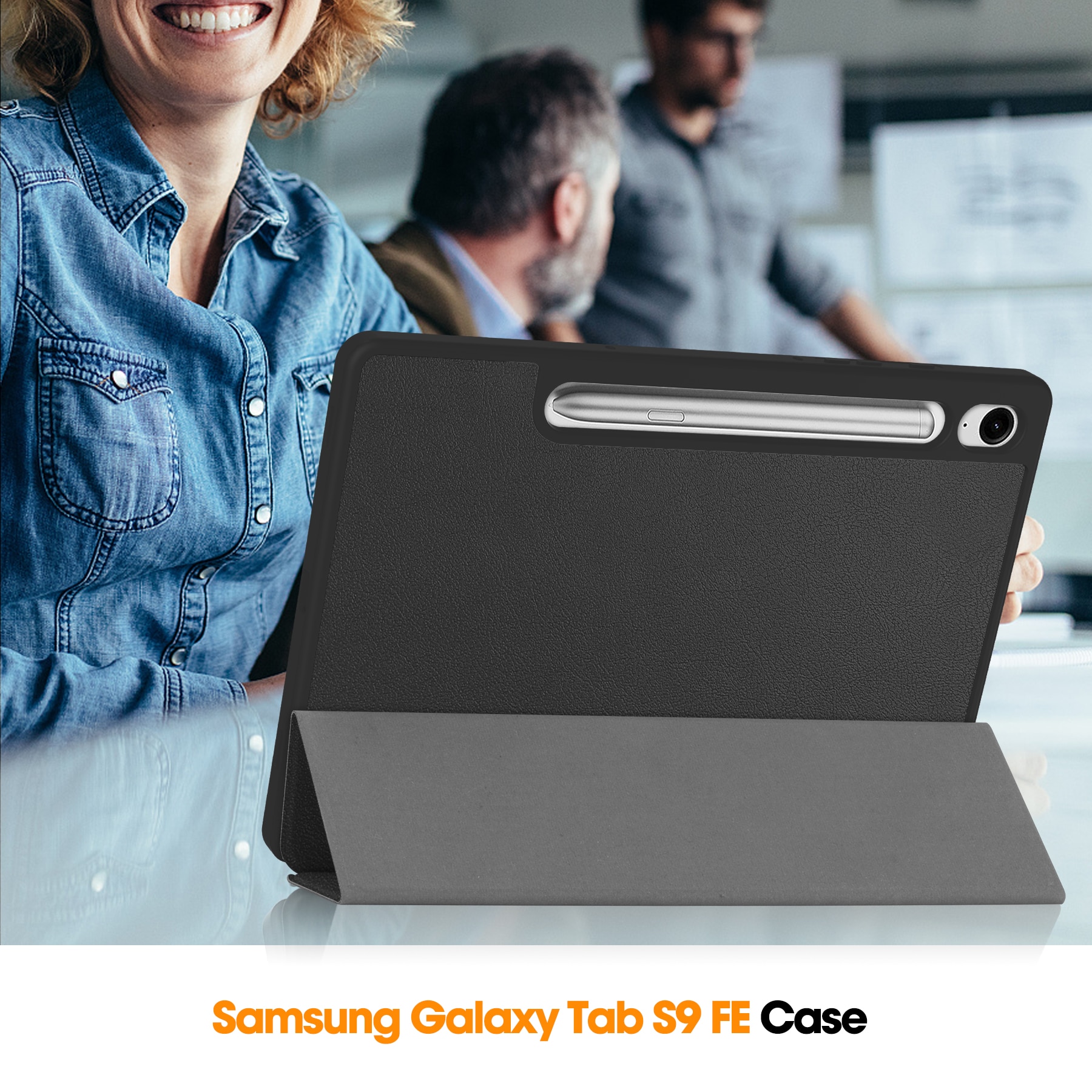 Funda Tri-Fold con portalápices Samsung Galaxy Tab S10 Lites Negro