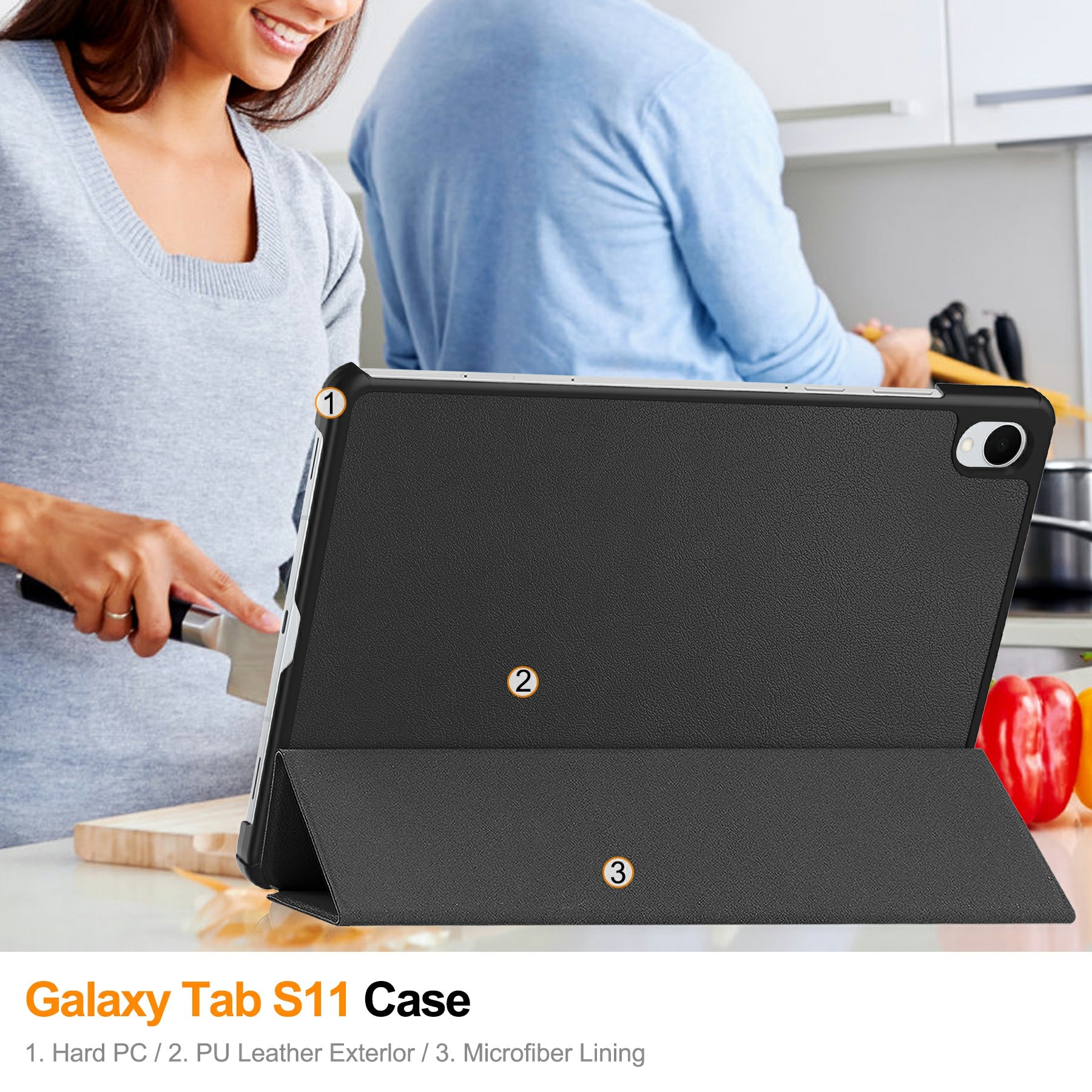 Funda Tri-Fold Samsung Galaxy Tab S11 Negro