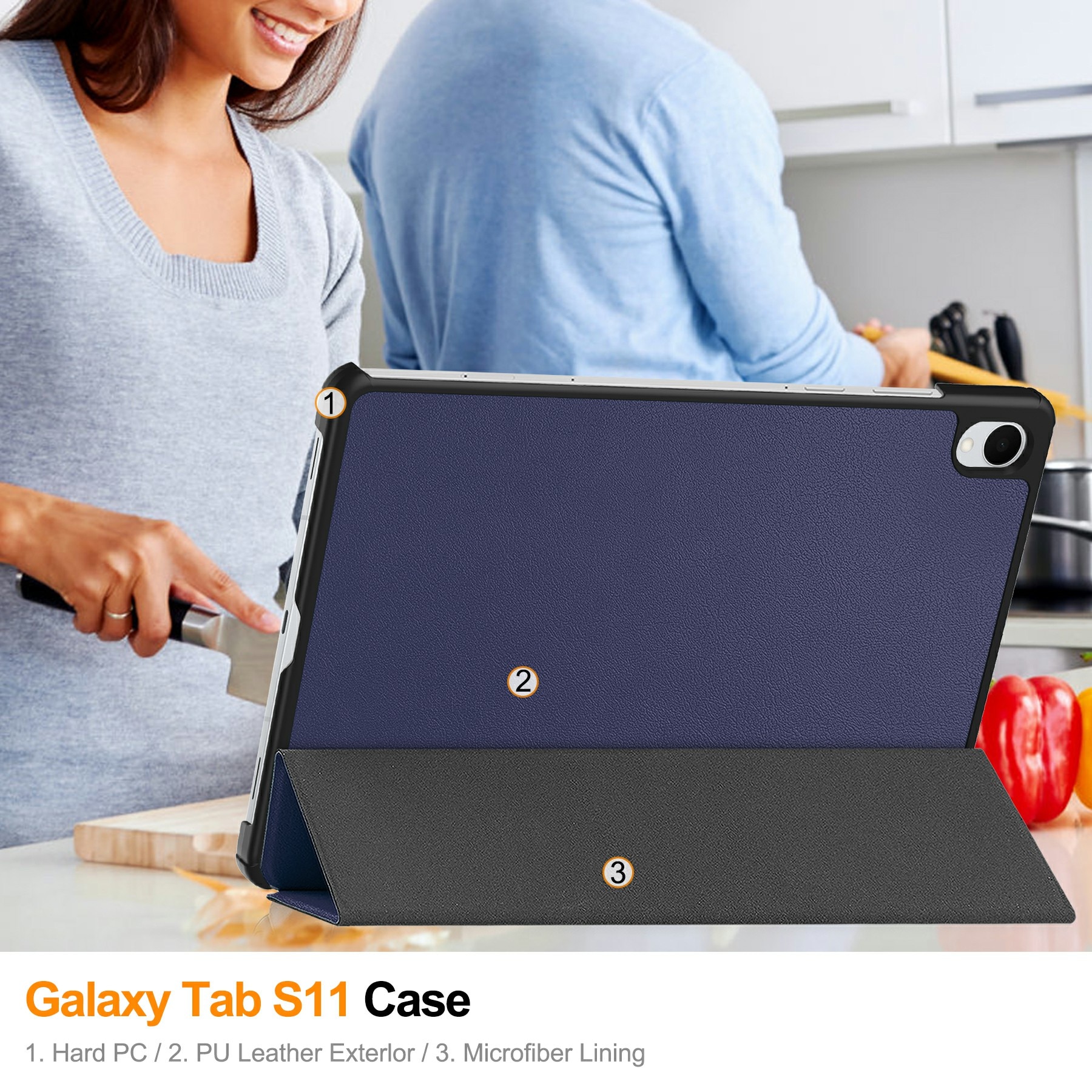 Funda Tri-Fold Samsung Galaxy Tab S11 Azul