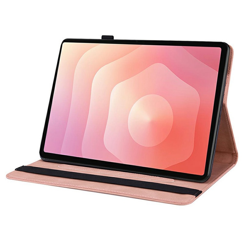 Funda de cuero con mariposas Samsung Galaxy Tab S11 Rosa
