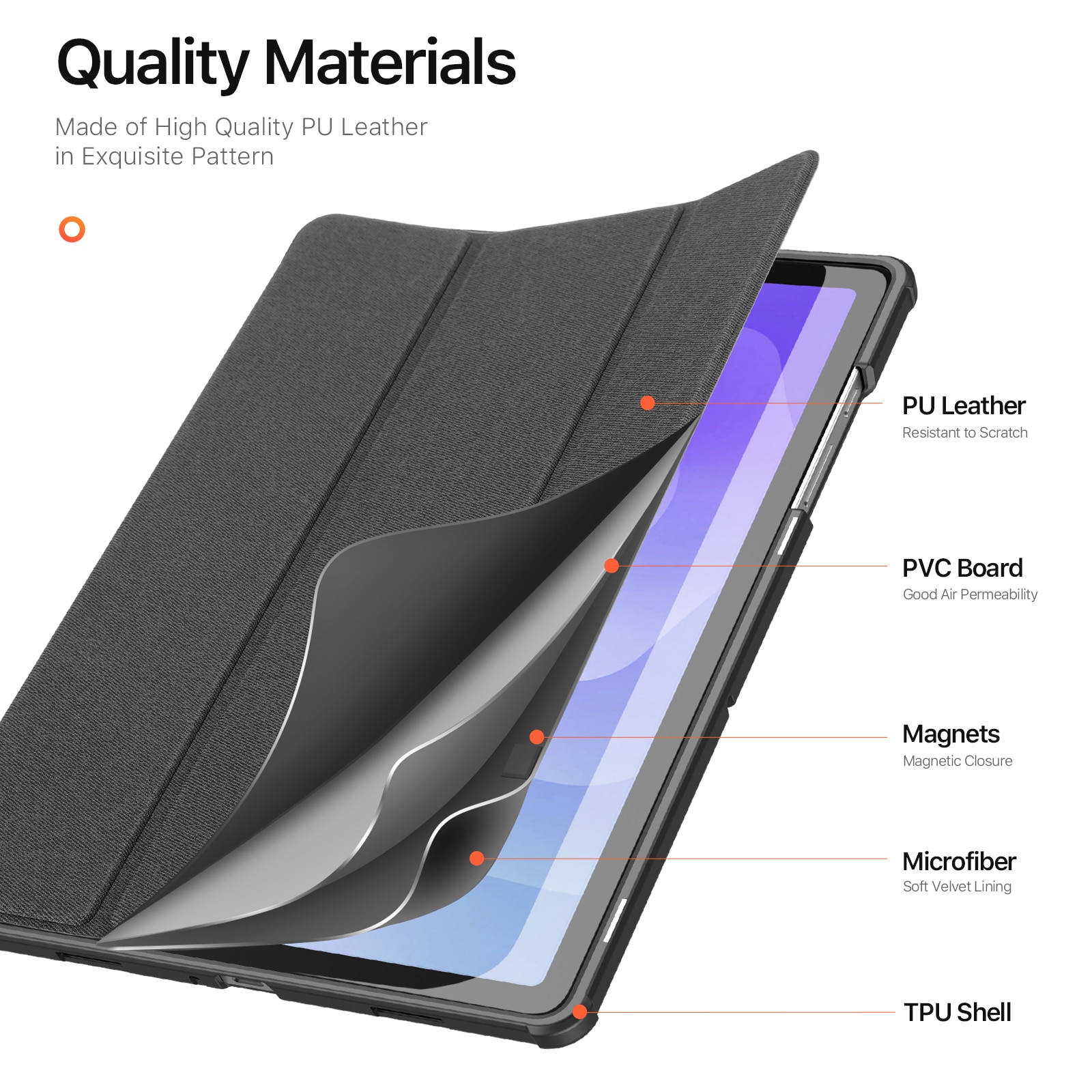 Funda Domo Tri-Fold Samsung Galaxy Tab A11 Plus Black