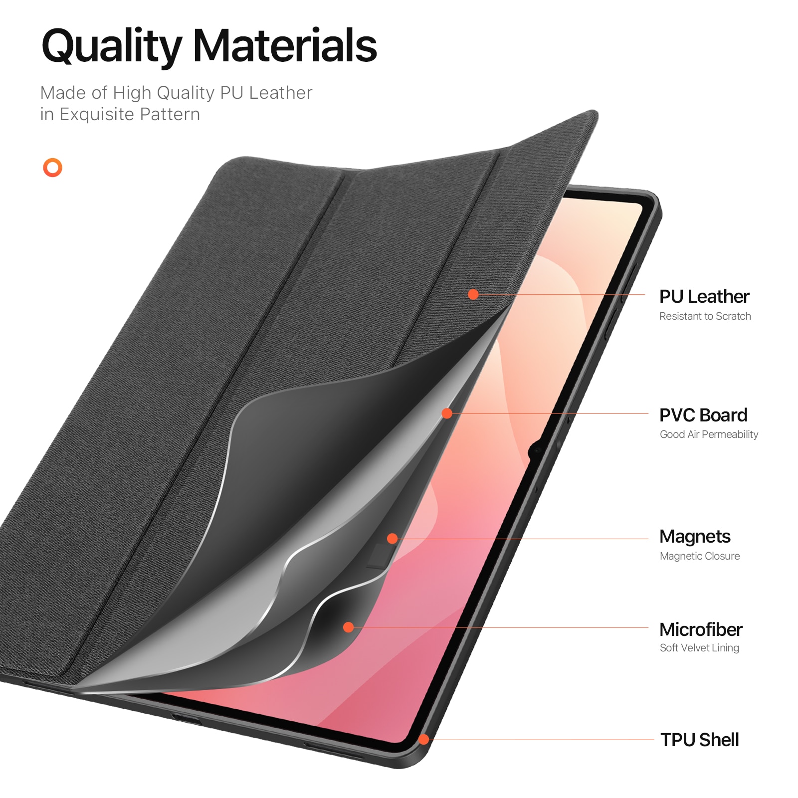 Funda Domo Tri-Fold Samsung Galaxy Tab S11 Ultra Black