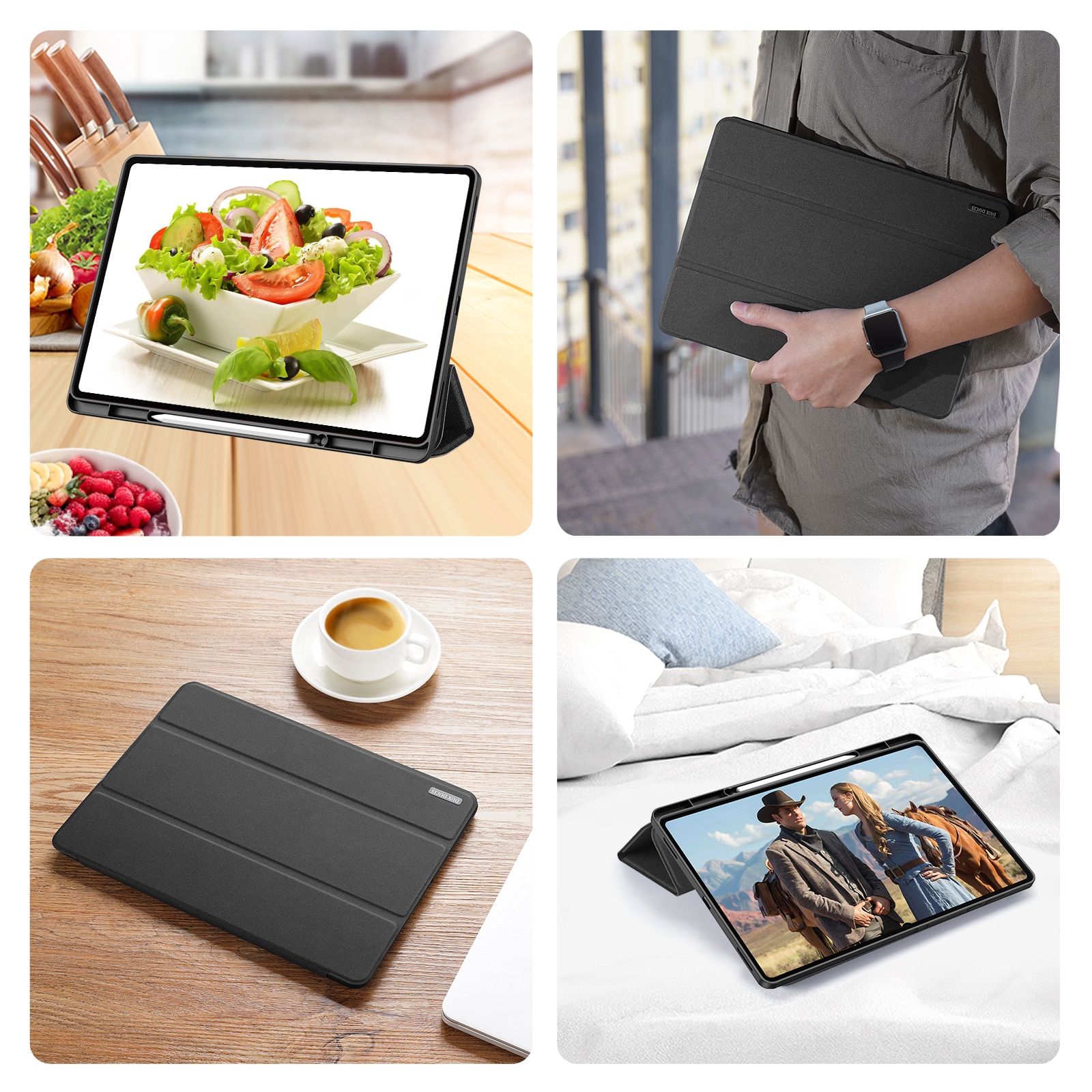 Funda Domo Tri-Fold Samsung Galaxy Tab S11 Ultra Black