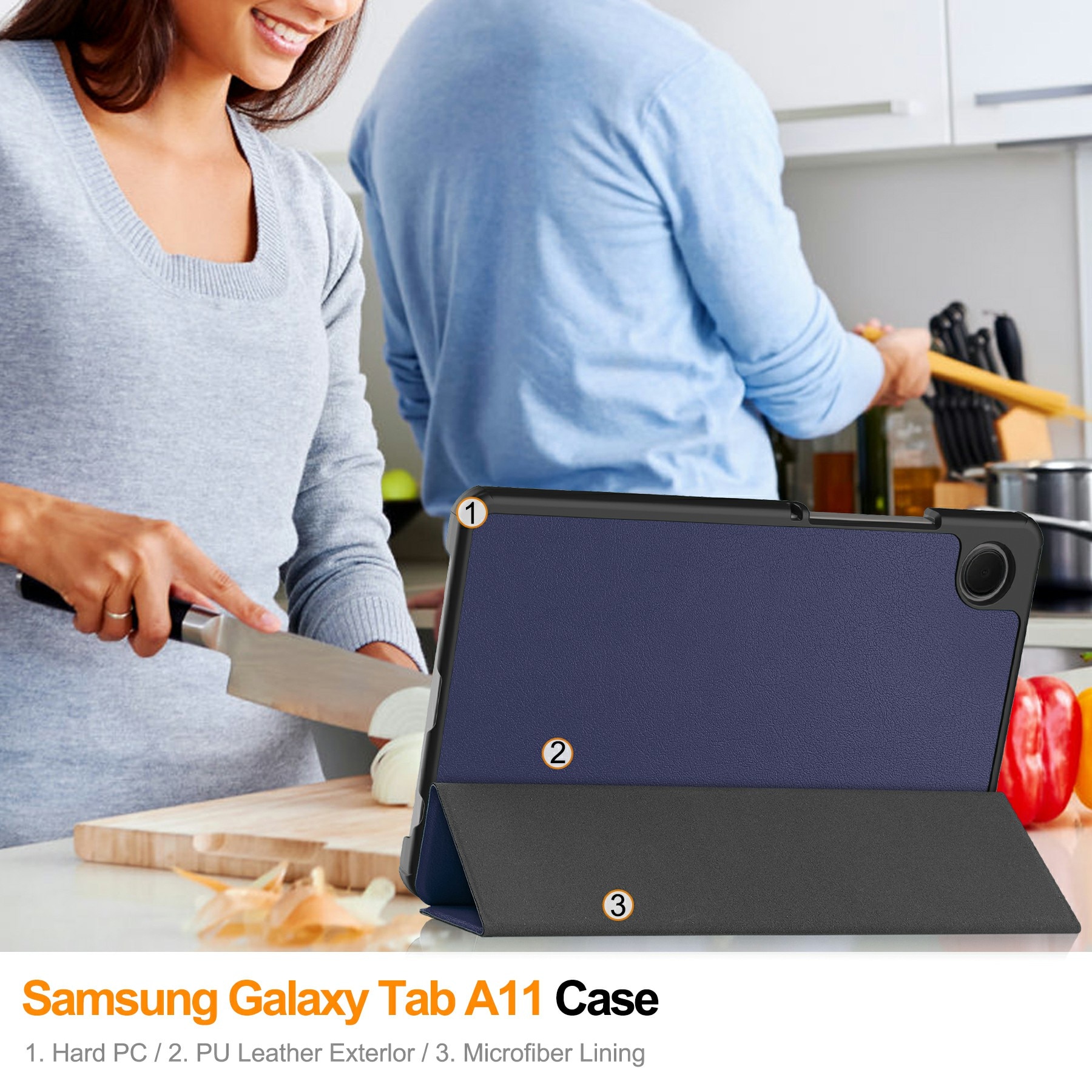 Funda Tri-Fold Samsung Galaxy Tab A11 Azul