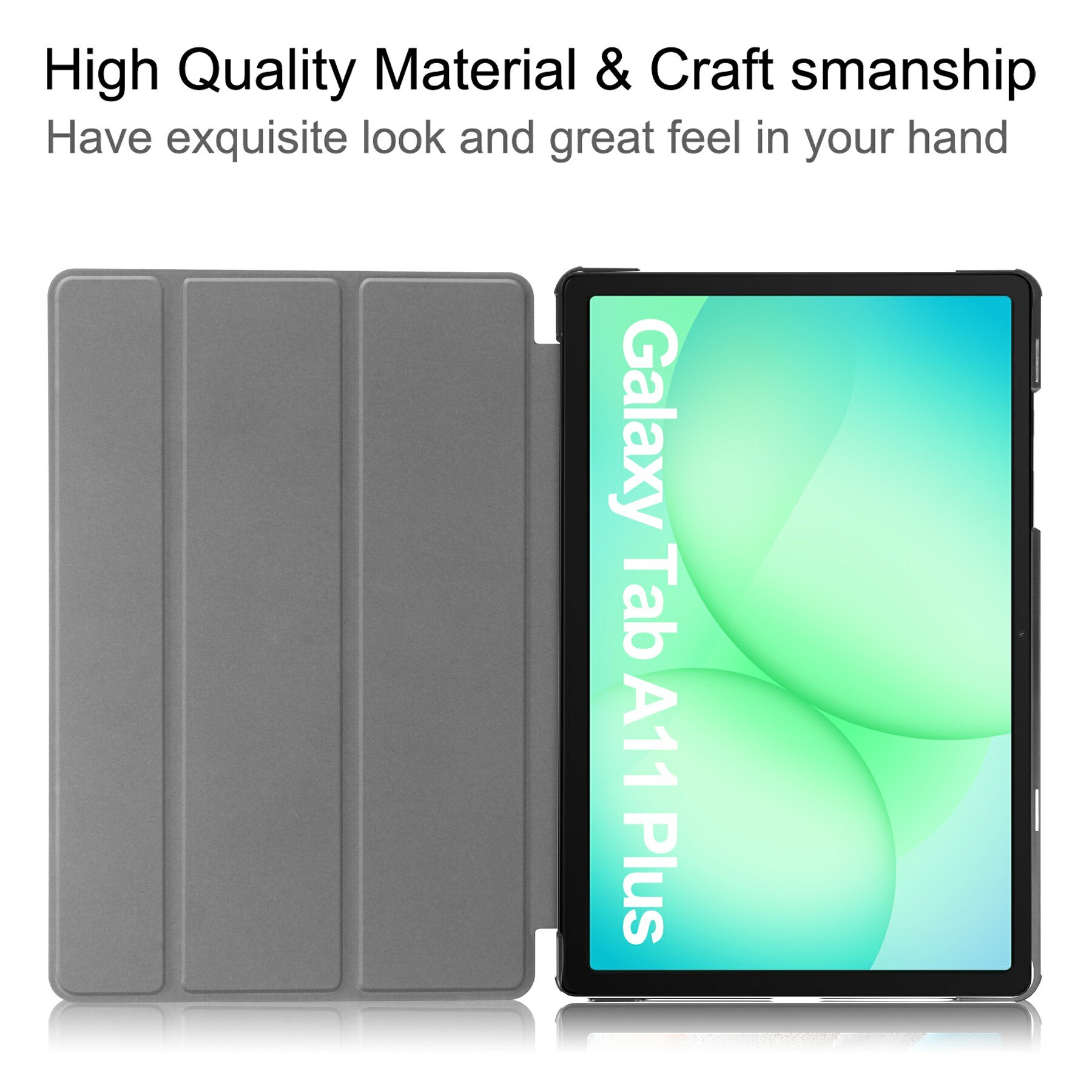 Funda Tri-Fold Samsung Galaxy Tab A11 Plus Gris