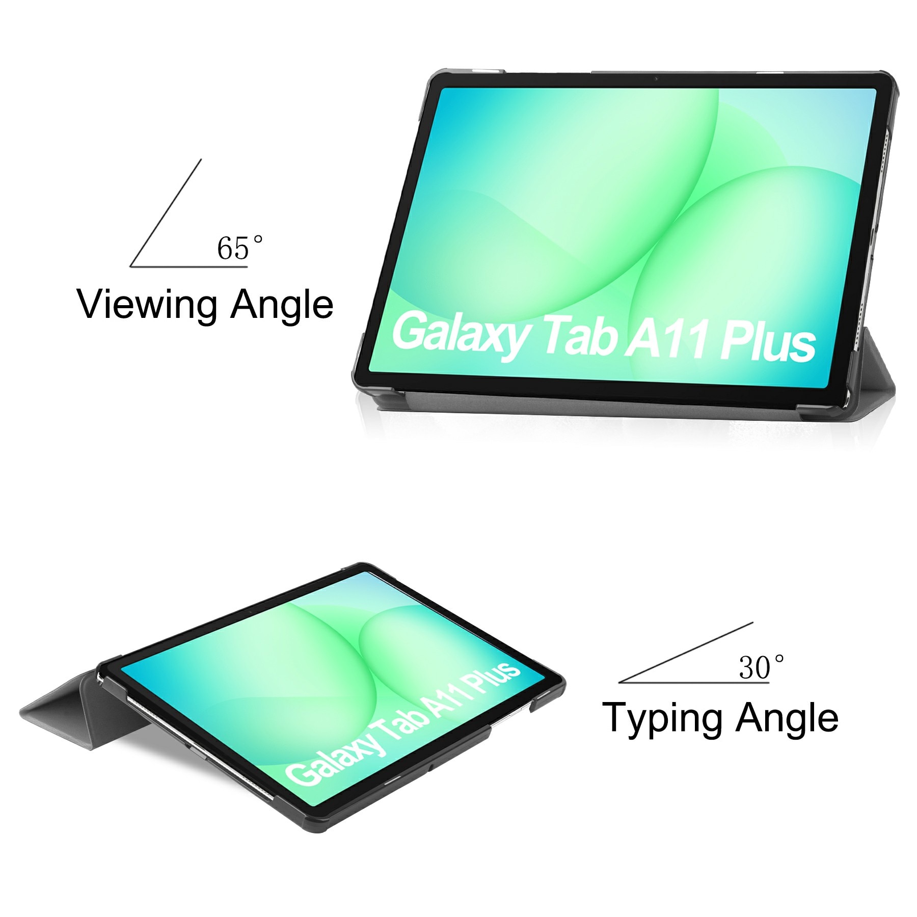 Funda Tri-Fold Samsung Galaxy Tab A11 Plus Gris