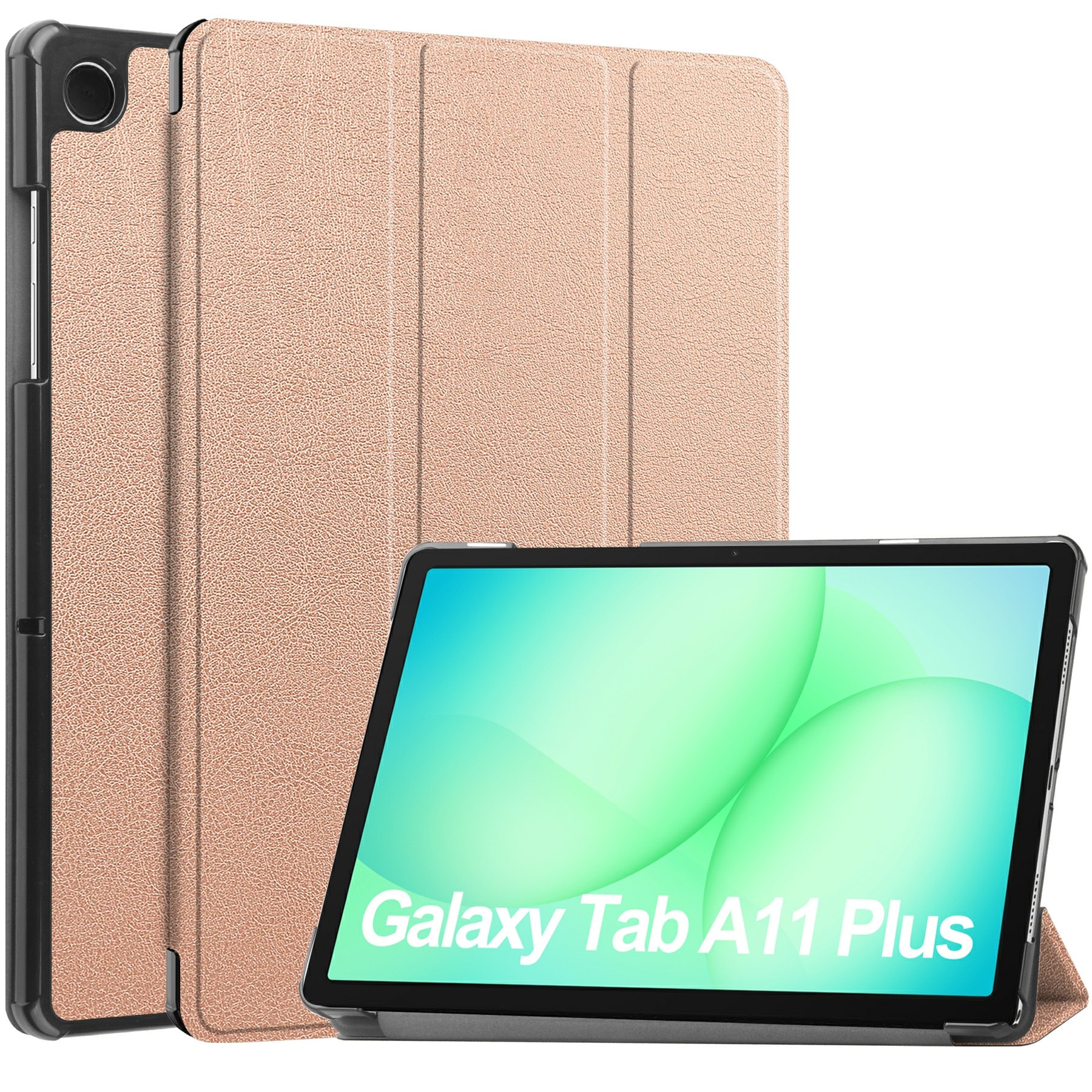 Funda Tri-Fold Samsung Galaxy Tab A11 Plus Oro rosa