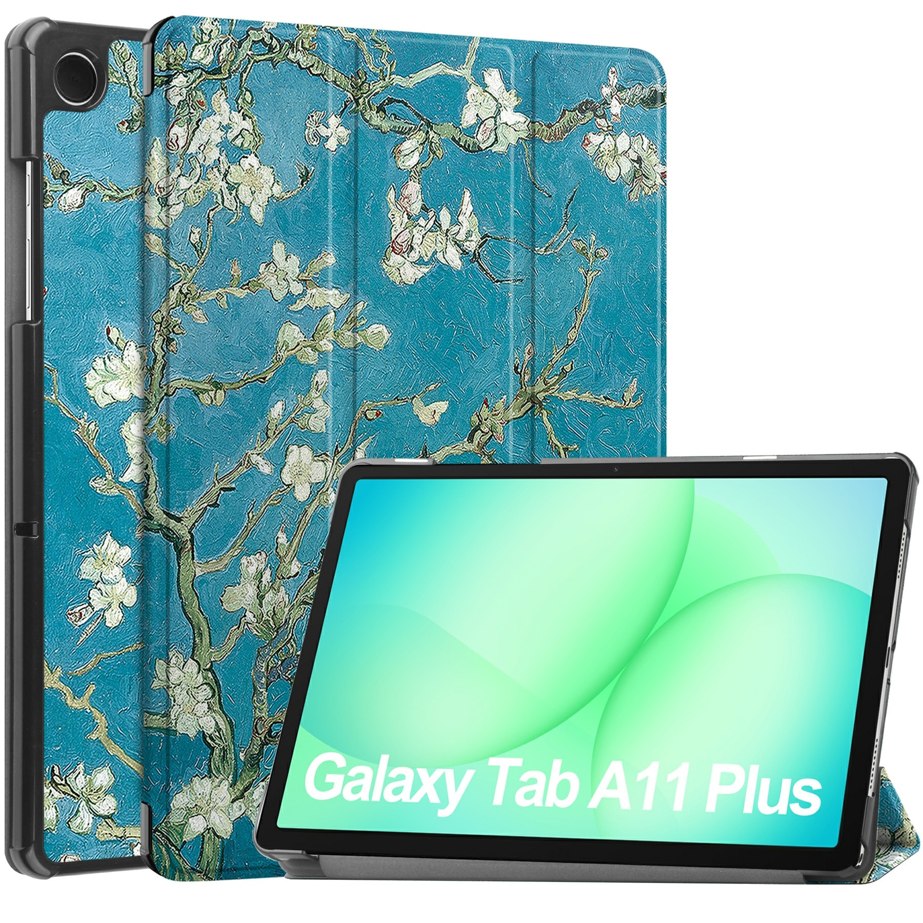 Funda Tri-Fold Samsung Galaxy Tab A11 Plus Flores de cerezo