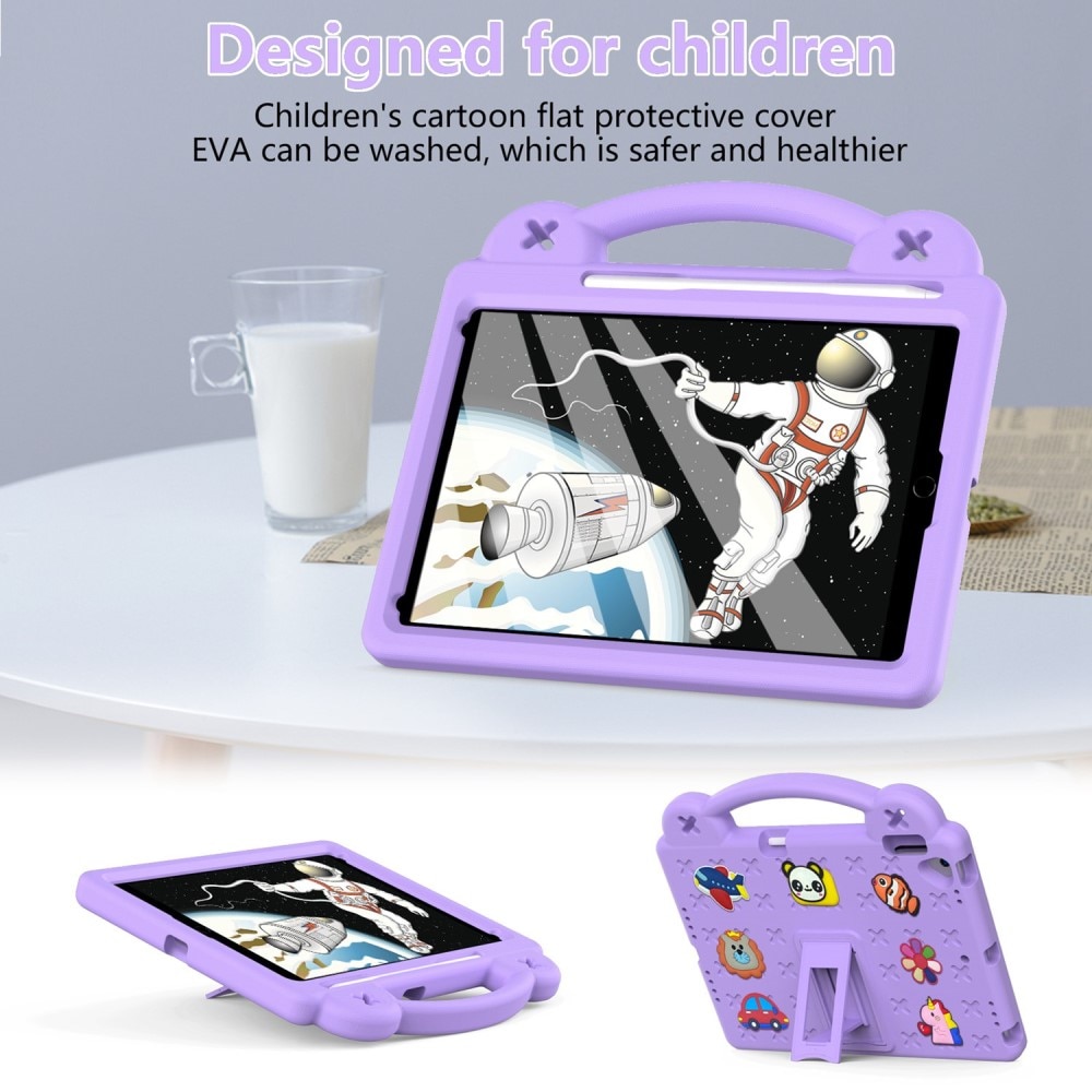 Kickstand Funda a prueba de golpes para niños iPad 10.2 8th Gen (2020) violeta