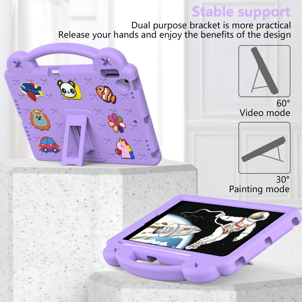 Kickstand Funda a prueba de golpes para niños iPad 10.2 9th Gen (2021) violeta