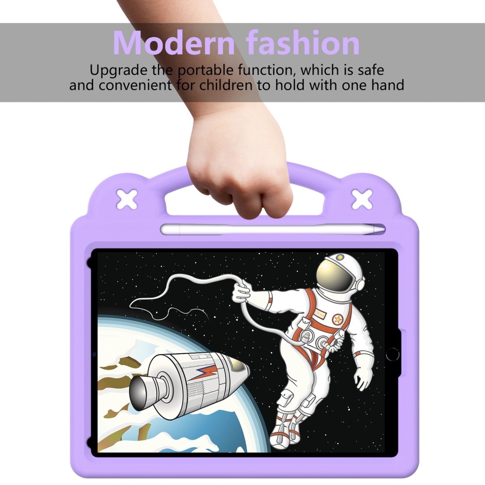 Kickstand Funda a prueba de golpes para niños iPad 10.2 8th Gen (2020) violeta