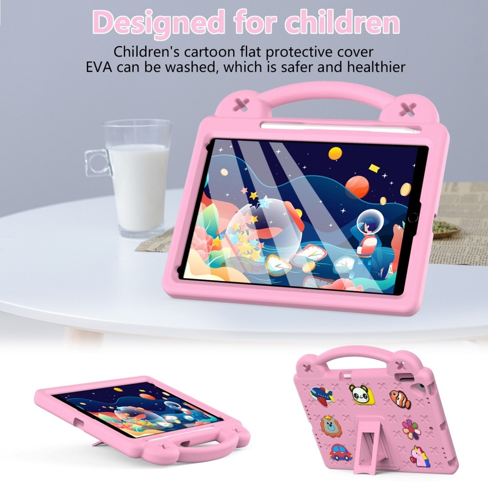 Kickstand Funda a prueba de golpes para niños iPad 10.2 9th Gen (2021) rosado