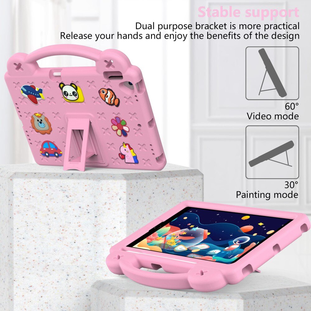 Kickstand Funda a prueba de golpes para niños iPad 10.2 9th Gen (2021) rosado