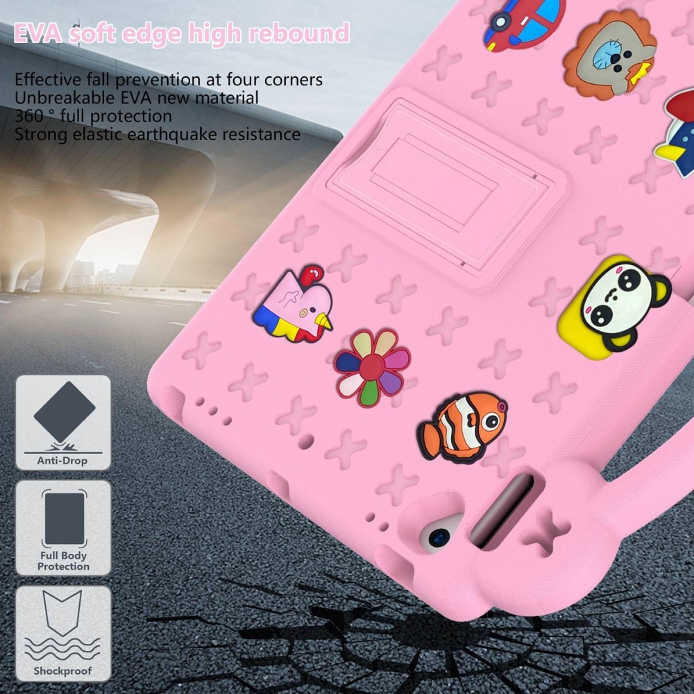 Kickstand Funda a prueba de golpes para niños iPad 10.2 8th Gen (2020) rosado