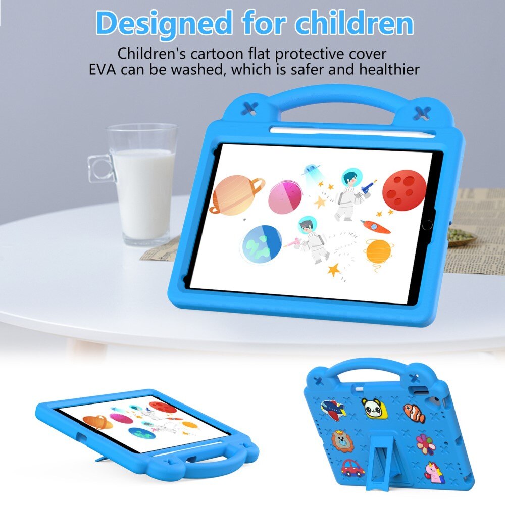 Kickstand Funda a prueba de golpes para niños iPad 10.2 9th Gen (2021) azul