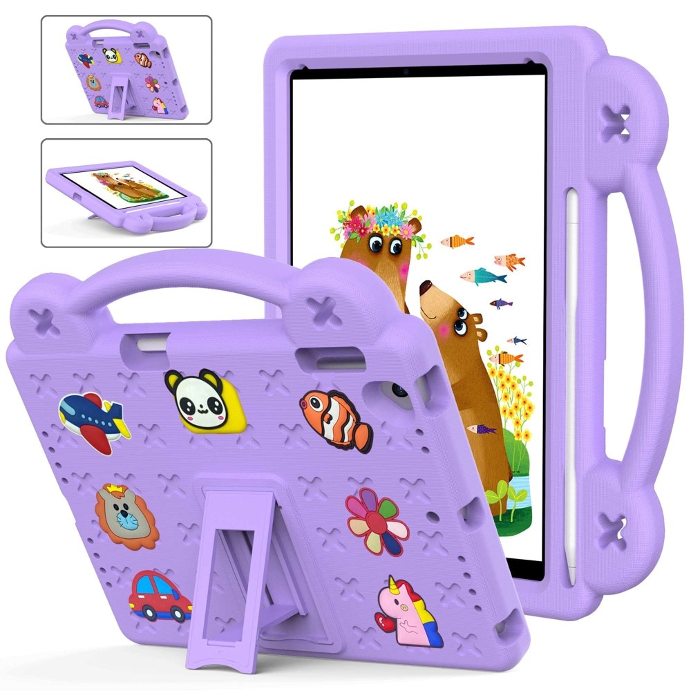 Kickstand Funda a prueba de golpes para niños iPad 9.7 6th Gen (2018), violeta