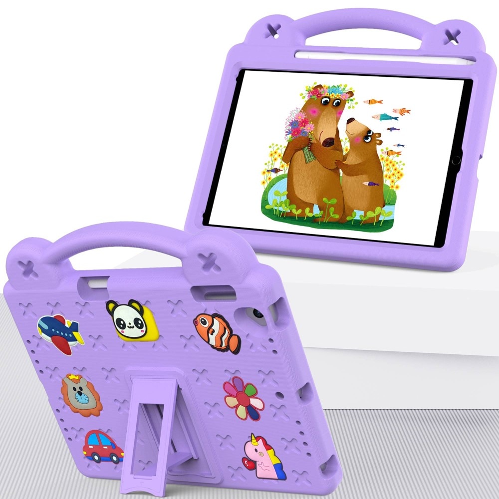 Kickstand Funda a prueba de golpes para niños iPad 9.7 5th Gen (2017), violeta