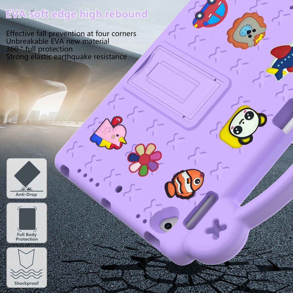 Kickstand Funda a prueba de golpes para niños iPad Air 2 9.7 (2014) violeta