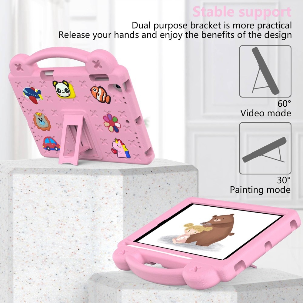 Kickstand Funda a prueba de golpes para niños iPad 9.7 5th Gen (2017), rosado