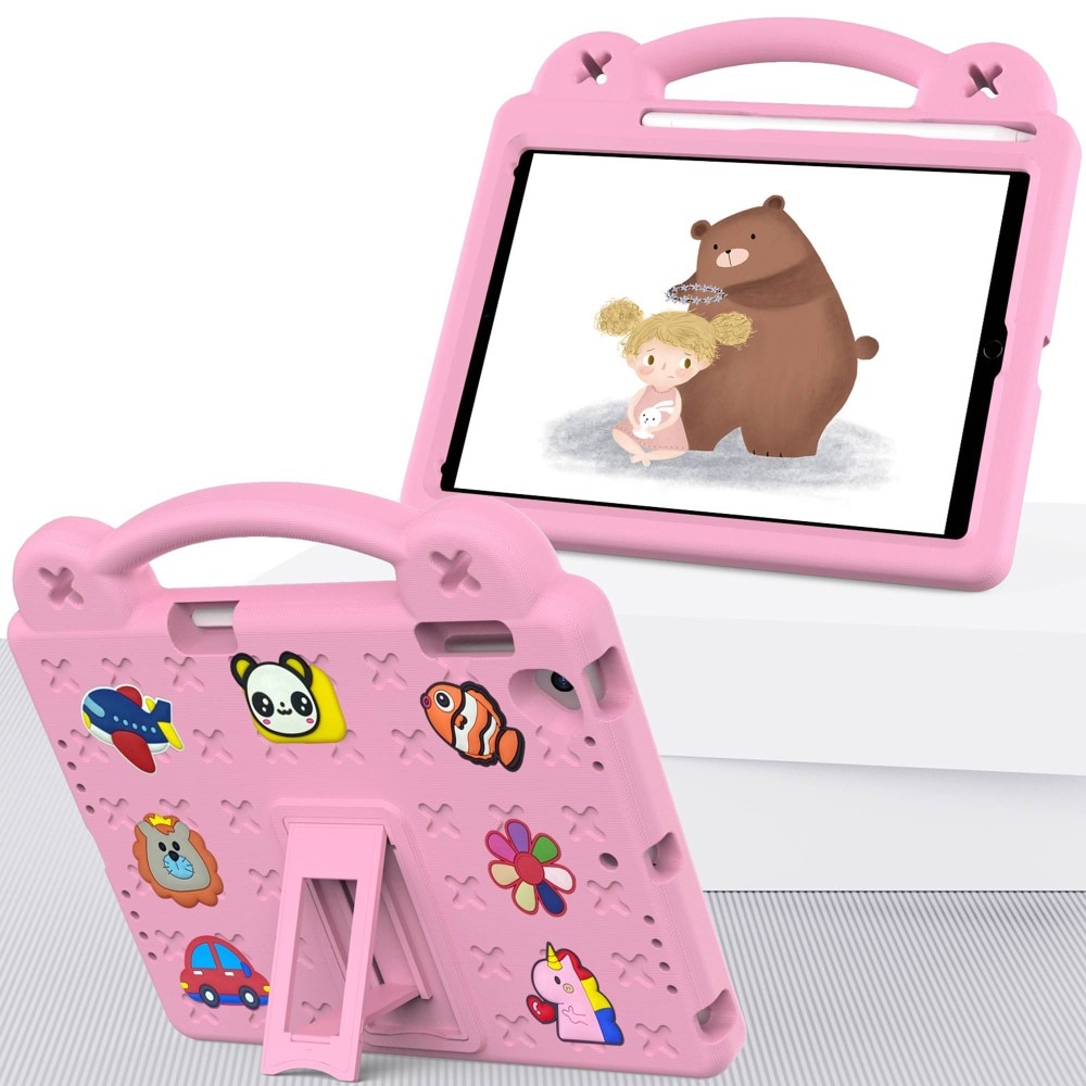 Kickstand Funda a prueba de golpes para niños iPad 9.7 5th Gen (2017), rosado