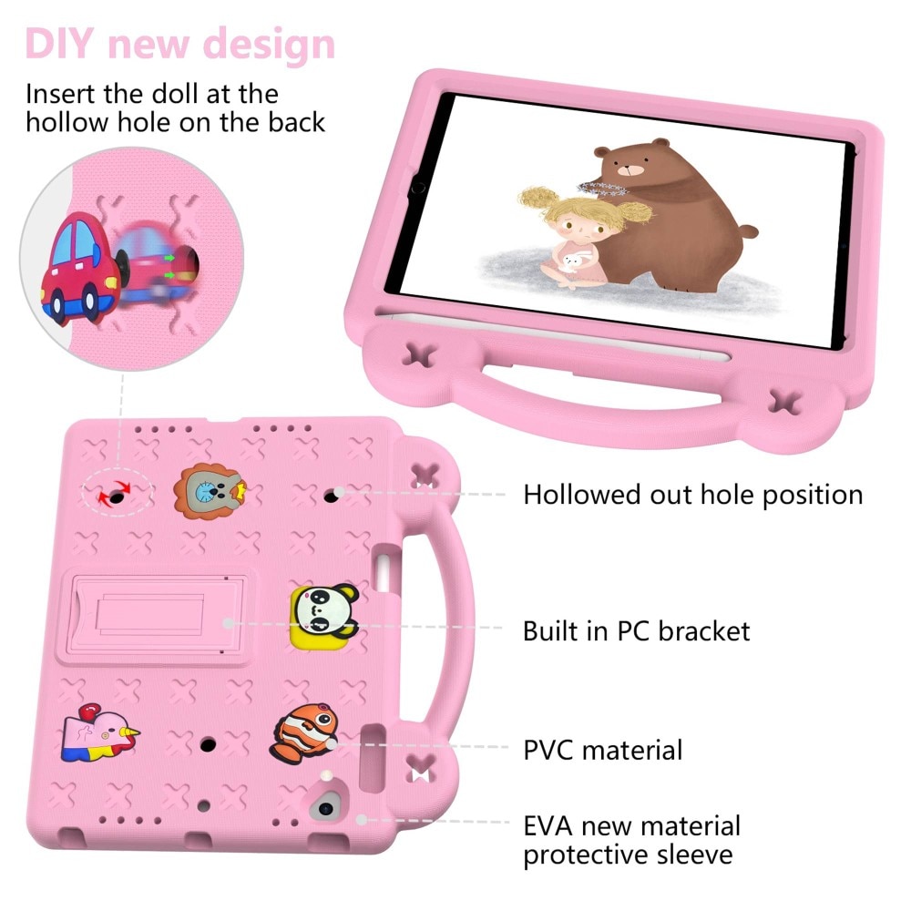 Kickstand Funda a prueba de golpes para niños iPad 9.7 6th Gen (2018), rosado