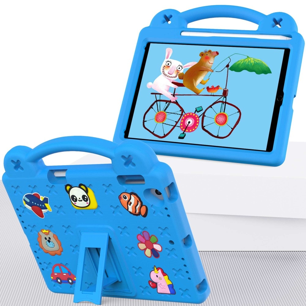 Kickstand Funda a prueba de golpes para niños iPad 9.7 5th Gen (2017), azul