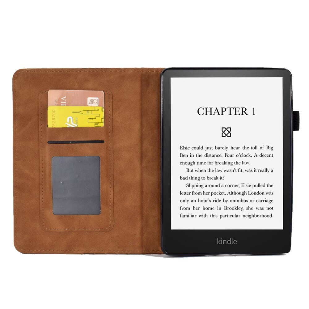 Funda con ranura para tarjetas Amazon Kindle Paperwhite Signature Edition (2023) marrón